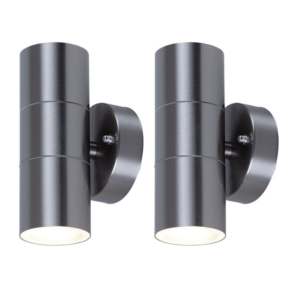 V-TAC Außen-Wandleuchte, Leuchtmittel nicht inklusive, 2er Set Up Down Strahler Fassaden Beleuchtung Außen Wand