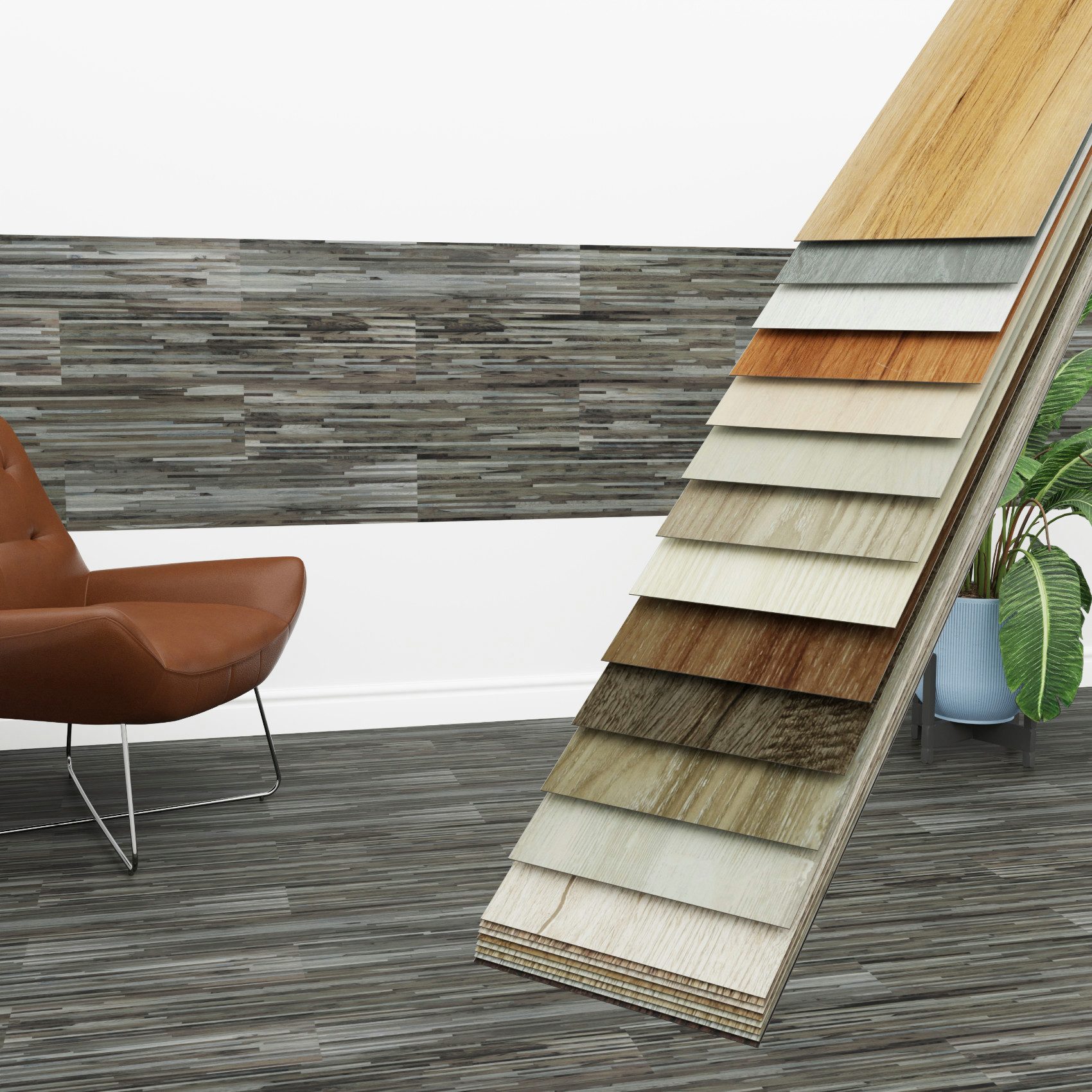 Hexim Vinylboden, Vinyldielen 0,97m² selbstklebend PVC Wandverkleidung Bodenbelag Holzoptik 91x15cm Paneele für Wand & Boden Holzdielen dunkelgrau (7 Dielen Weathered Timber - 6301-8)