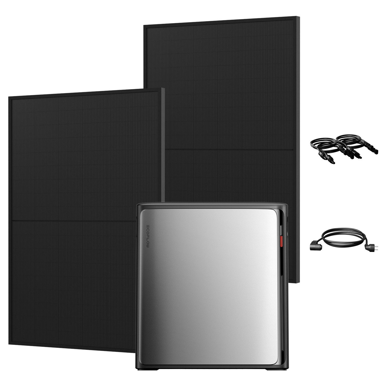 Ecoflow Balkonkraftwerk 910W ECOFLOW STREAM Ultra X 3,84kWh All in One Speicher, (2 x Astronergy 455wp Full Black Paneele im Lieferumfang enthalten), 4 MPPT Solareingang mit integriertem Mikro-Wechselrichter