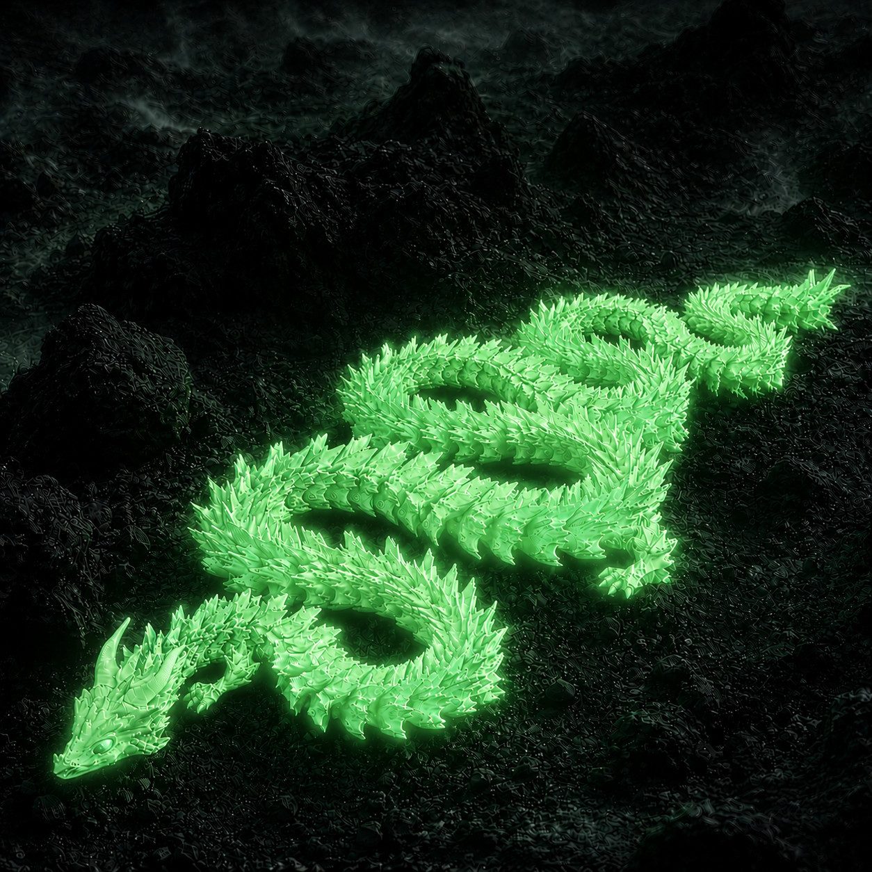 Alpha Electronics Fantasy-Figur Qualitäts-3D-Druck Drache, beweglicher Flexi Drache (Sammlerset, 1 St., Sparangebot), Deko, Geschenk & Sammlerstück, 8 Farben bis zu 125cm Länge