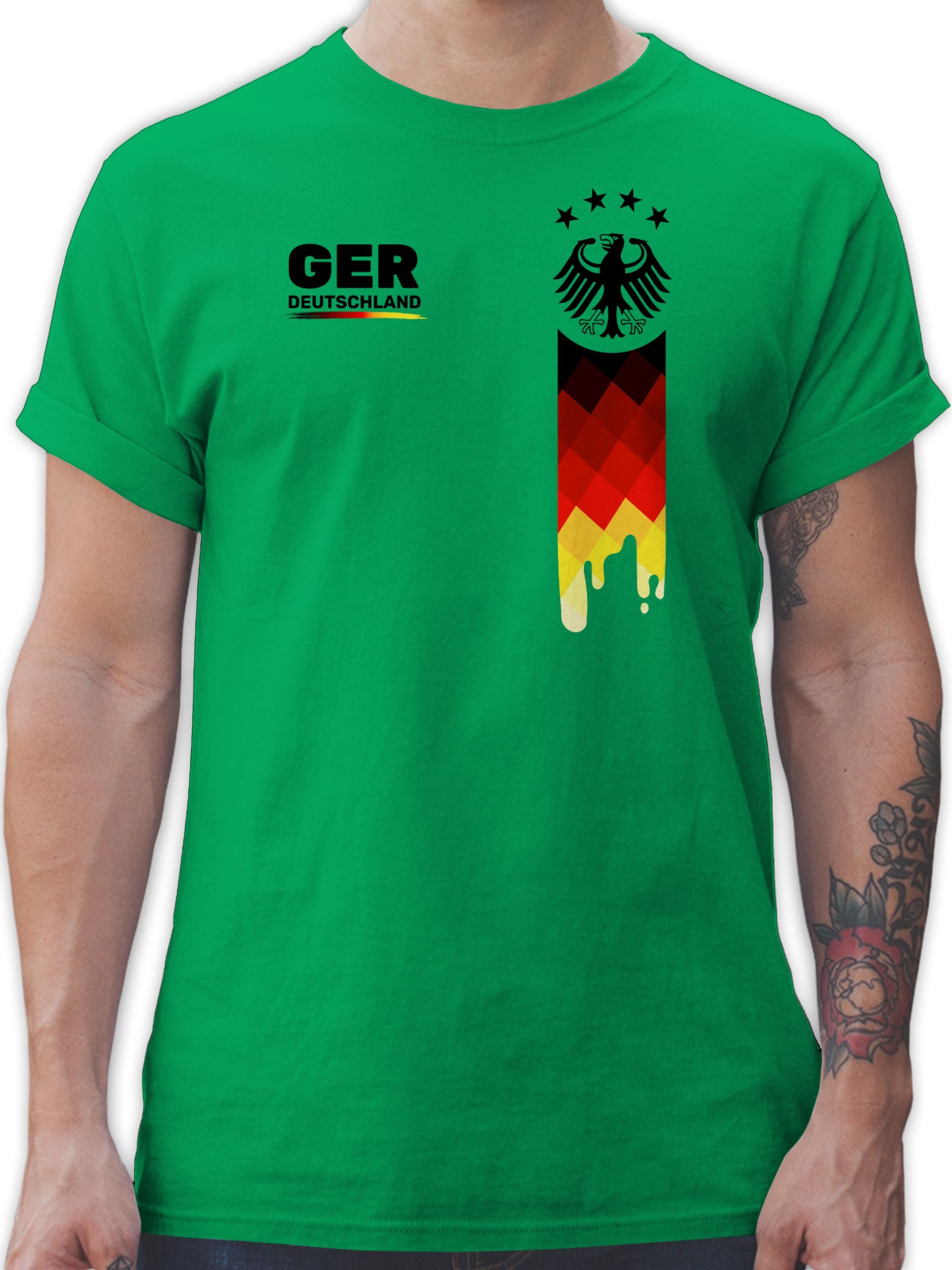 Shirtracer T-Shirt Deutschland Trikot, GER Fanartikel mit Deutschland Flagge 2024 Fussball EM Fanartikel