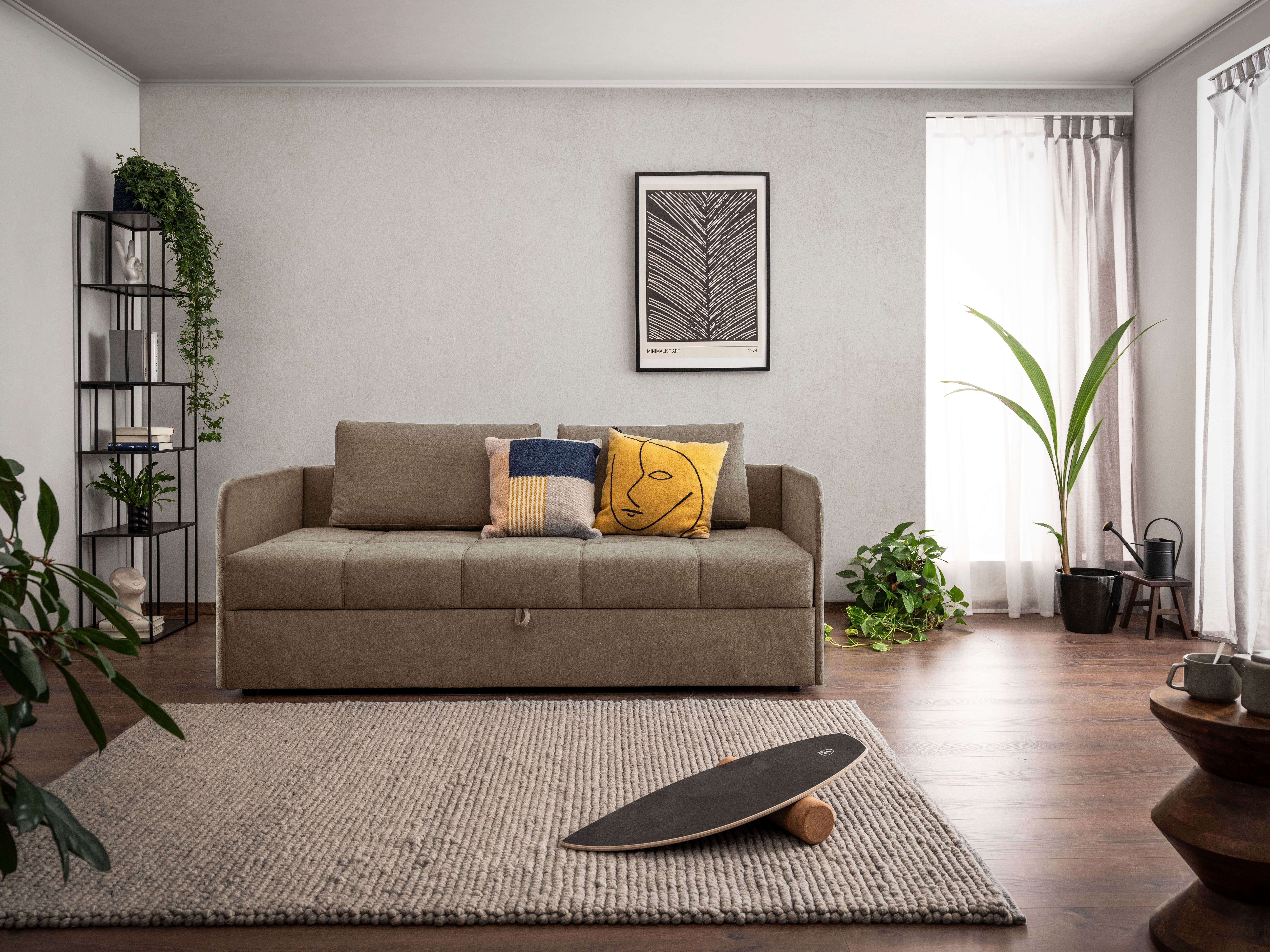 alina Schlafsofa Marla, inkl. Stauraum und 2 Rückenkissen