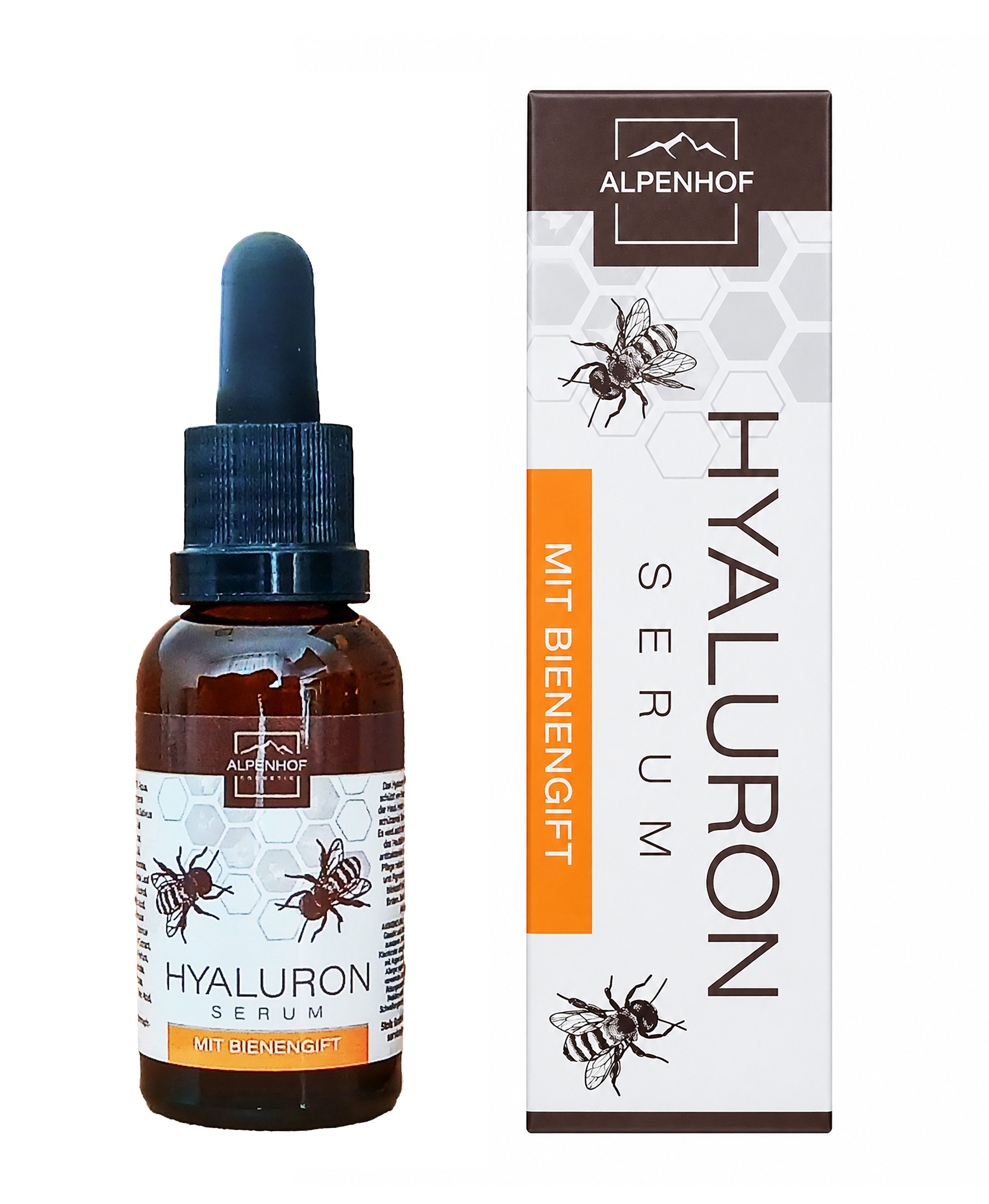ALPENHOF Anti-Aging-Creme HYALURON SERUM 30ml mit Bienengift Gesichtsserum Gesichtspflege 79, Feuchtigkeitspflege Gesicht Dekolleté Hals Pflege