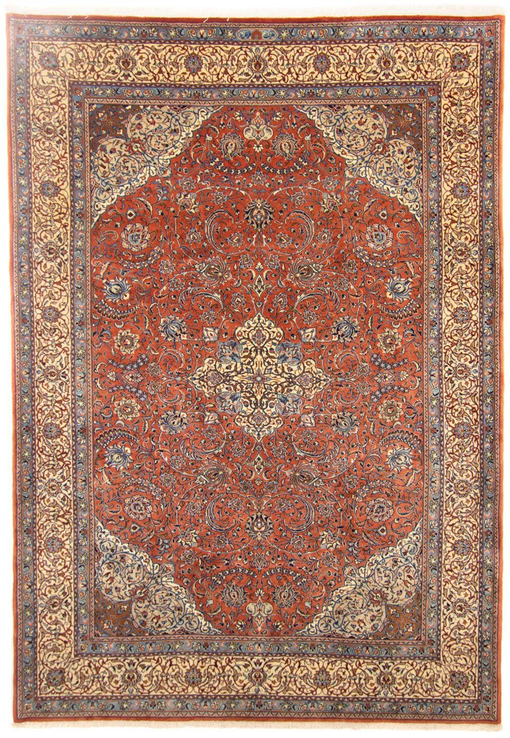 Wollteppich Golpayegan Medaillon Ruggine 356 x 257 cm, morgenland, rechteckig, Höhe: 10 mm, Unikat mit Zertifikat