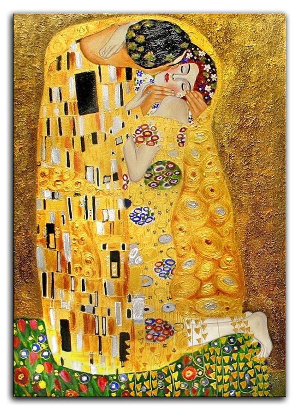 JVmoebel Gemälde, Porträt, Gustav Klimt »G15116«, jedes Bild ein Unikat, handgearbeitet Sofort