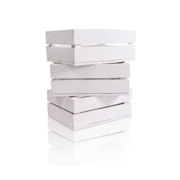 CHICCIE Holzkiste Regale Weiß 38x28x15cm - Kiste Aufbewahrungsbox (1 St)