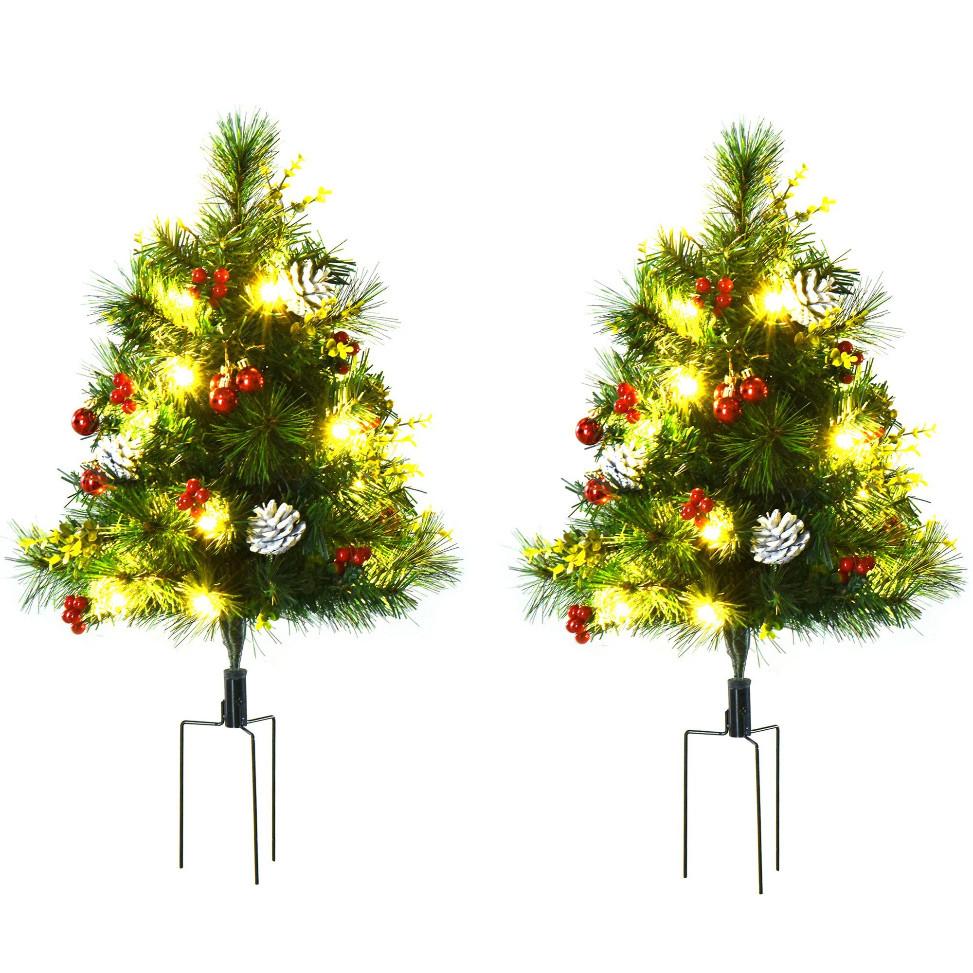 HOMCOM Künstlicher Weihnachtsbaum Weihnachtsbaum, Kiefer, 33 x 75 cm (BxH), grün