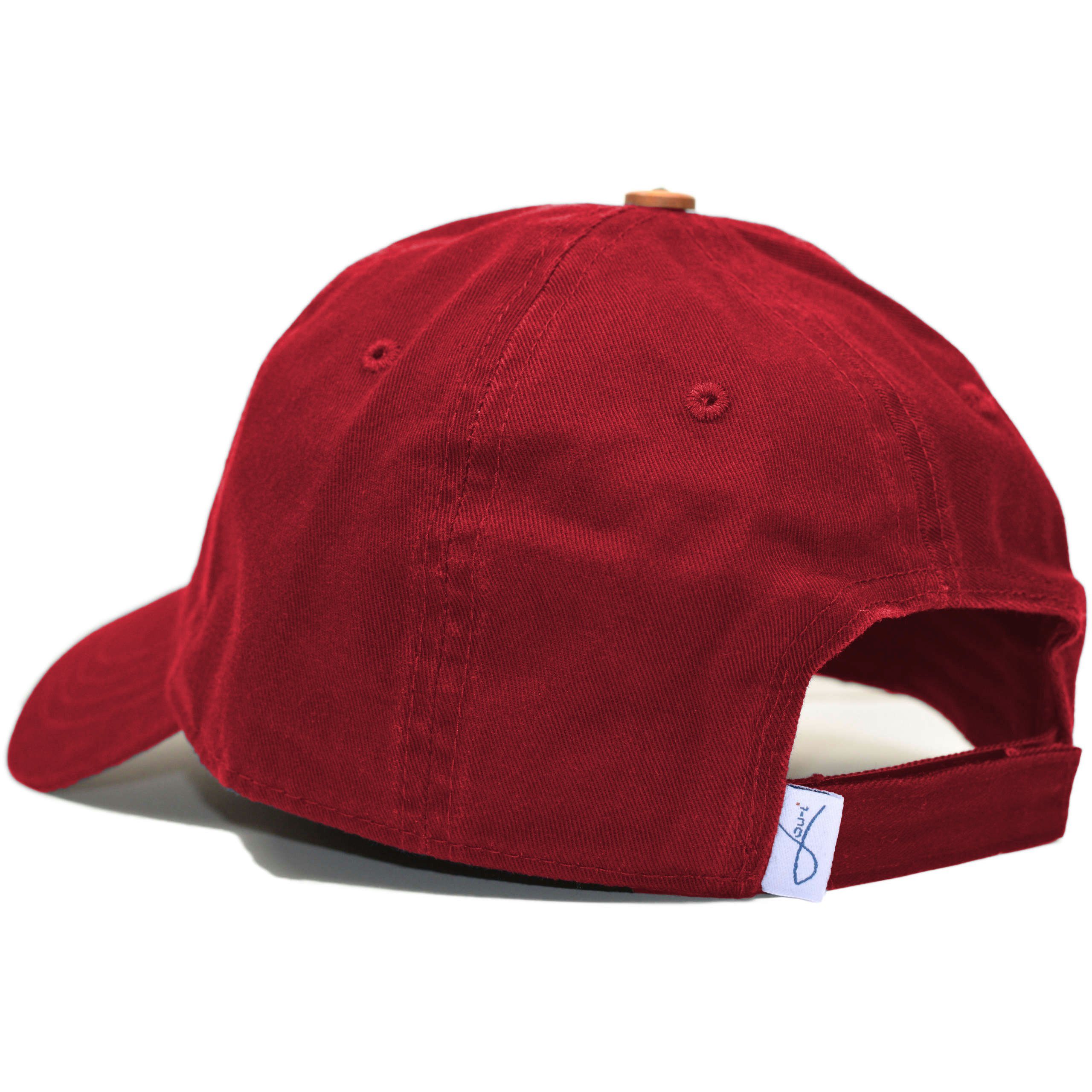 (1-St) Europe Lou-i Baseball Bio-Baumwolle Made Cap in Bio-Baumwolle Cap Dad Rot