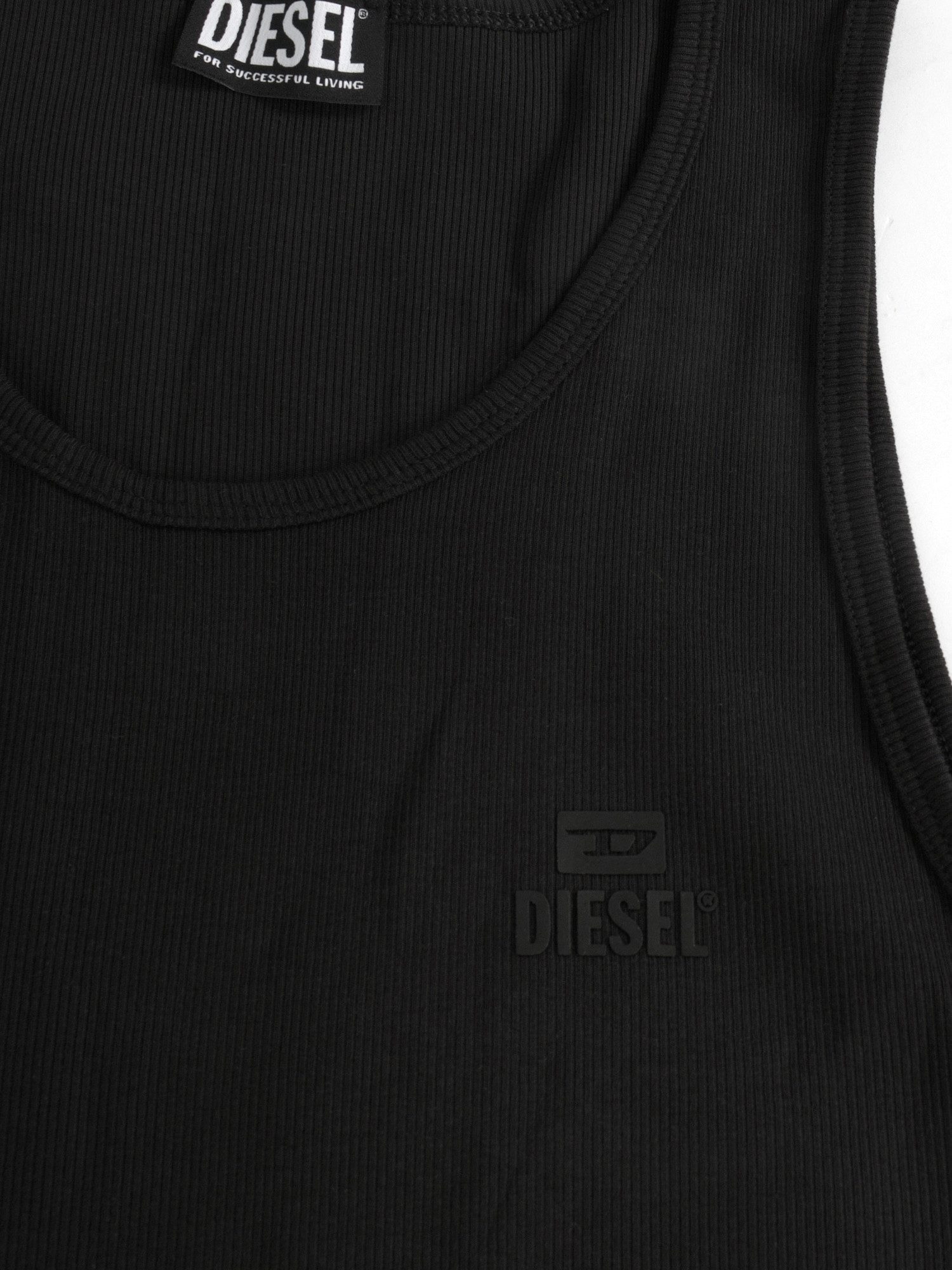 Diesel Tanktop Rib Tank Top aus Stretch-Baumwolle - T-LIFTYNEW Slim Fit, Muskelshirt, Logo