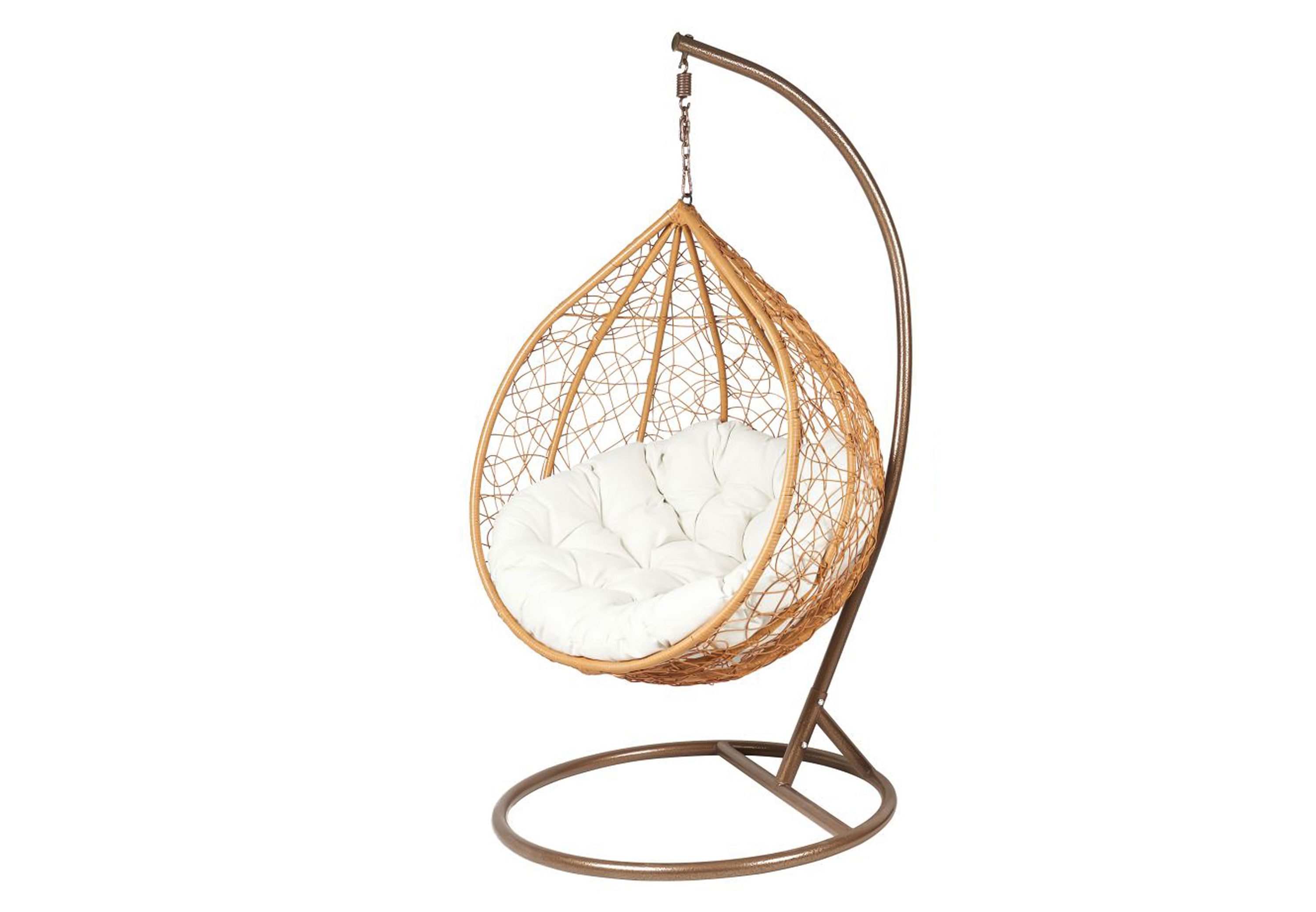Lookway Gartensessel VIRELLA XL Stilvoller Hängestuhl mit Gestell und Kissen (1x Hängesessel-Korb mit Kissen), 200x105 cm