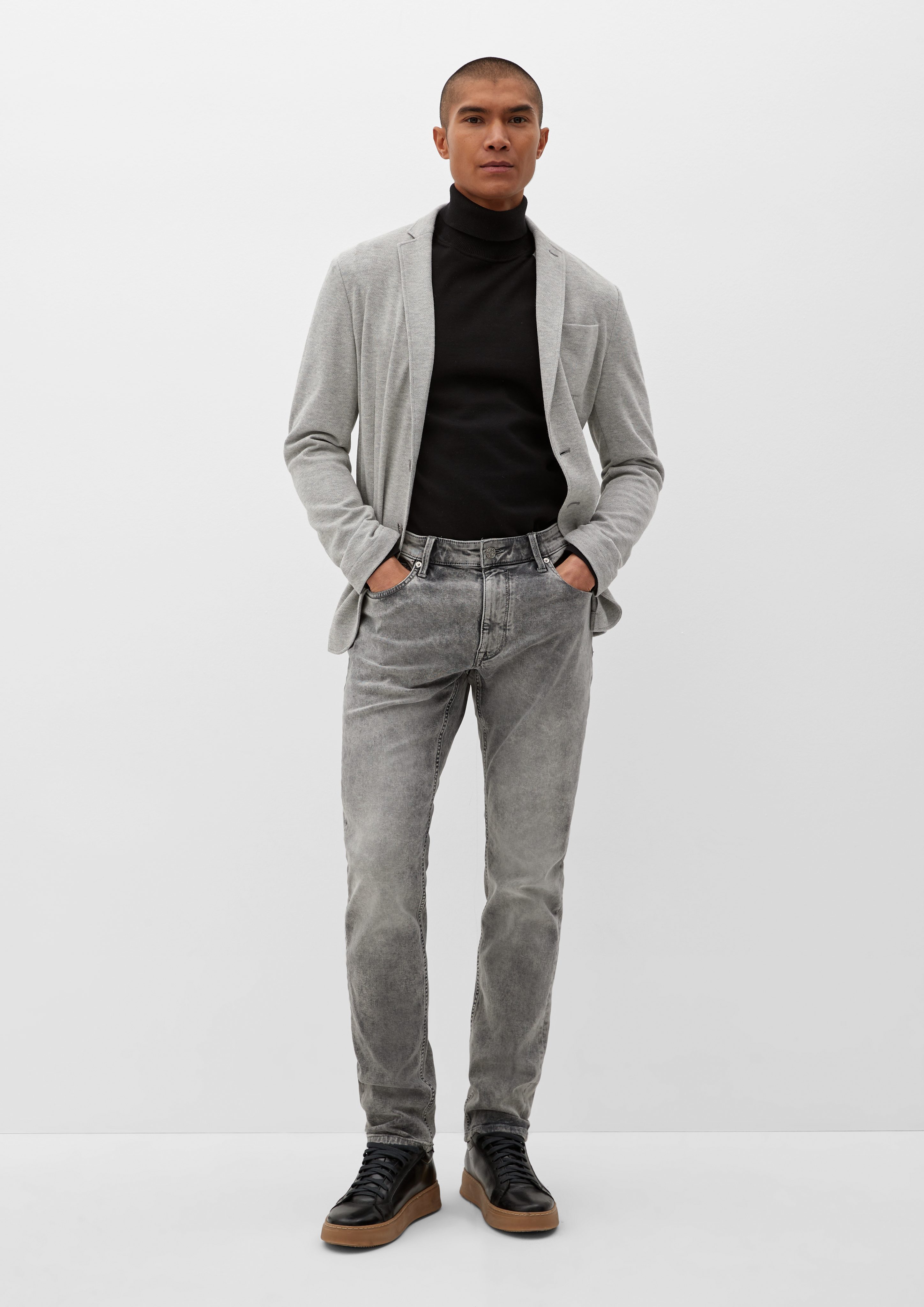 s.Oliver Stoffhose Jeans / Rise Leg Waschung Fit Slim / High / Tapered