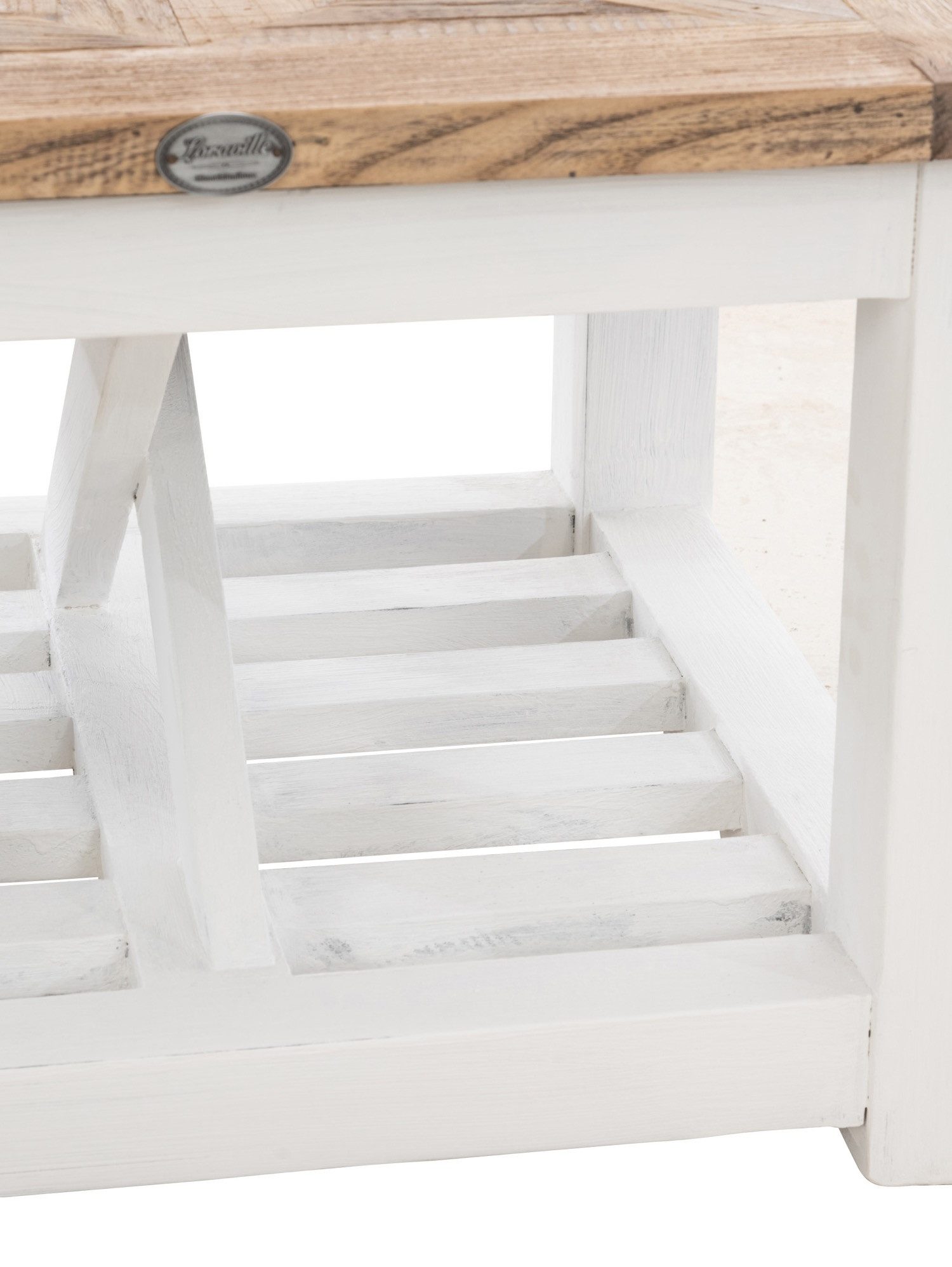 TPFLiving Couchtisch Bastia (Pflegeleicht und langlebig, Moderner Tisch mit praktischer Nutzung in stilvoller Optik), Maße (TxBxH): 60 x 60 x 40cm - Farbe: natura