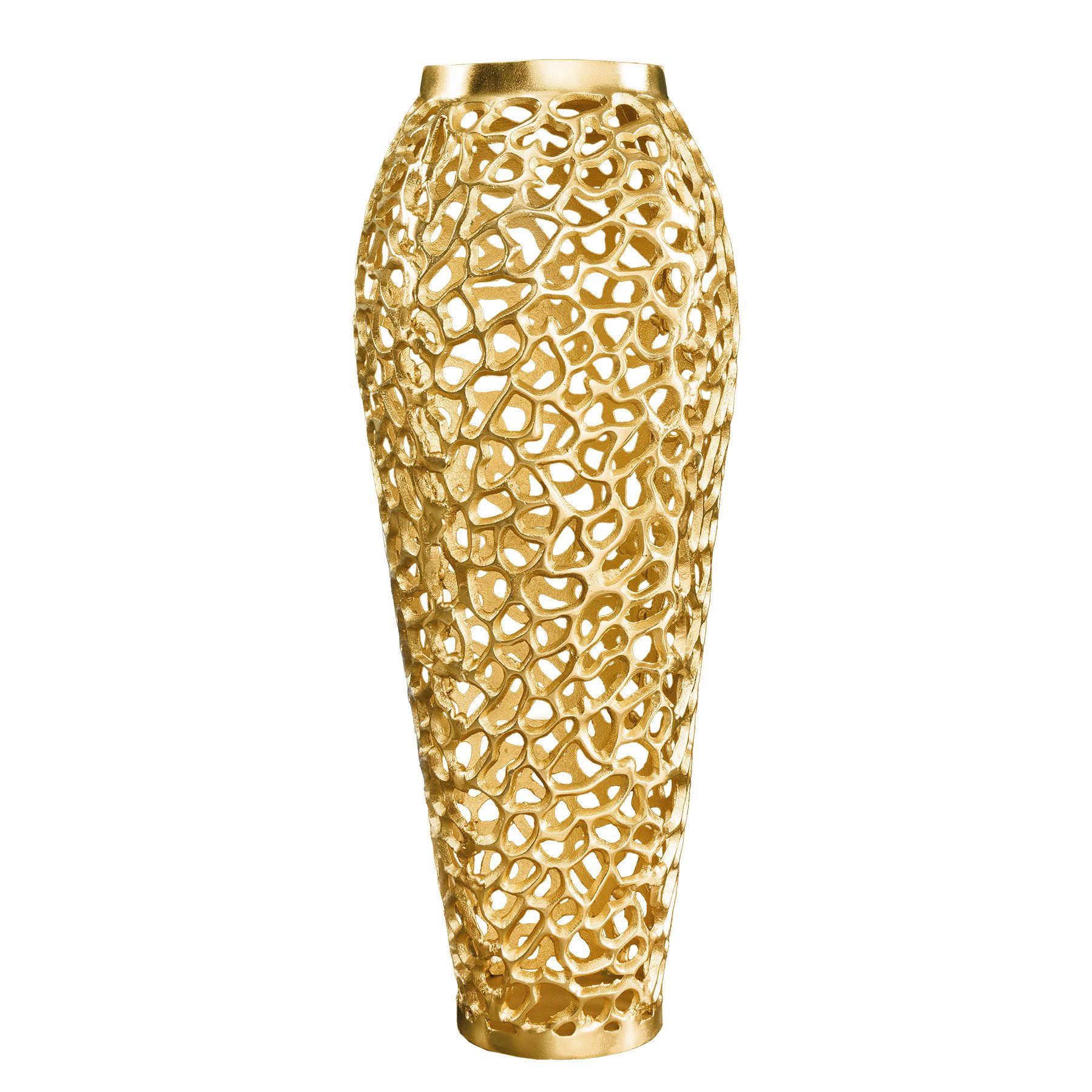 riess-ambiente Bodenvase ABSTRACT LEAF 65cm gold (Einzelartikel, 1 St), Wohnzimmer · Handmade · Metall · Gold-Design · Deko · Schlafzimmer