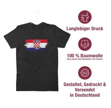 Shirtracer T-Shirt Kroatien Vintage 2024 Fussball EM Fanartikel