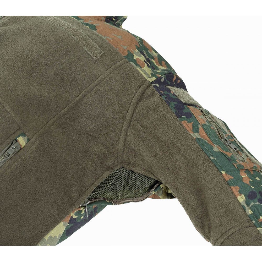 MFHHighDefence Fleecejacke Fleece-Jacke, Combat, flecktarn - S