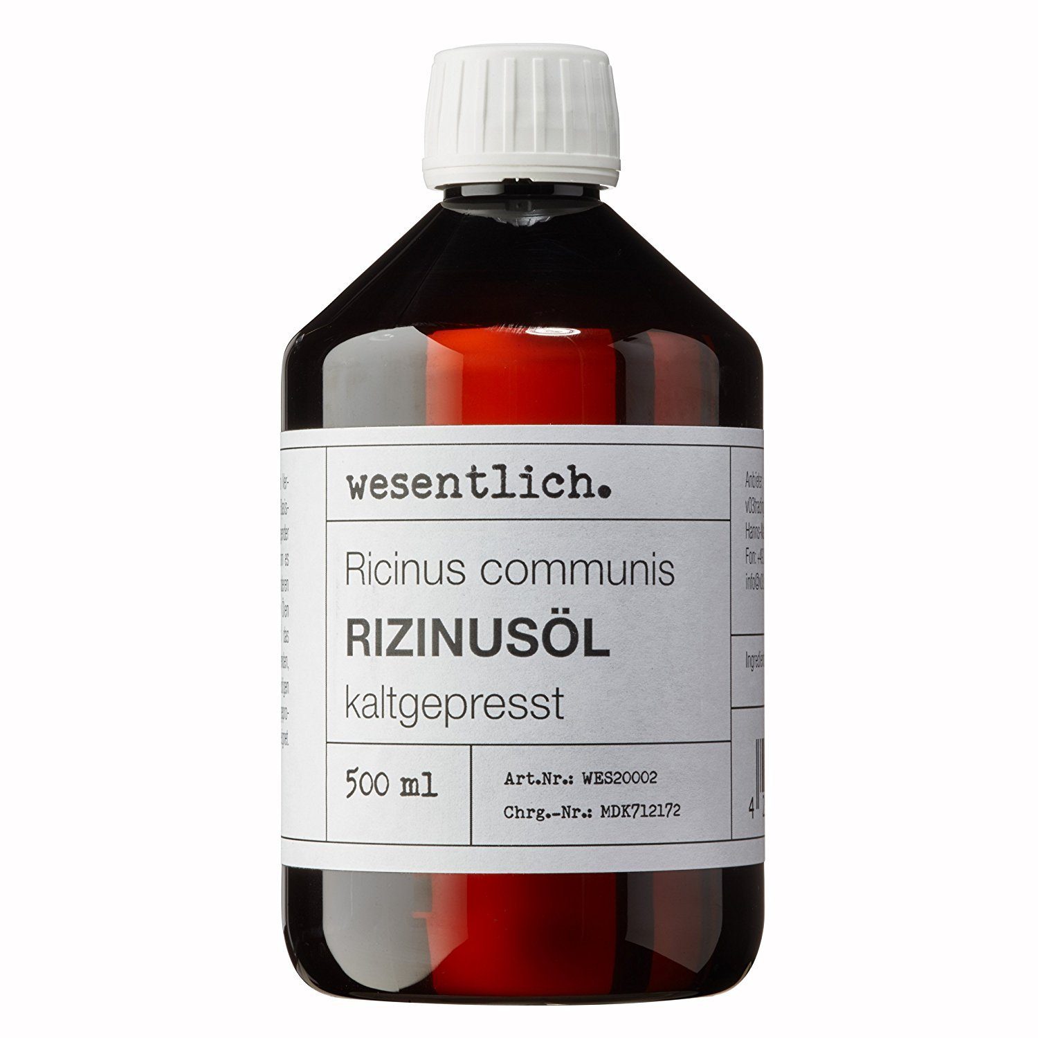 wesentlich. Körperöl Rizinusöl kaltgepresst (500ml) - ohne Zusätze von wesentlich.