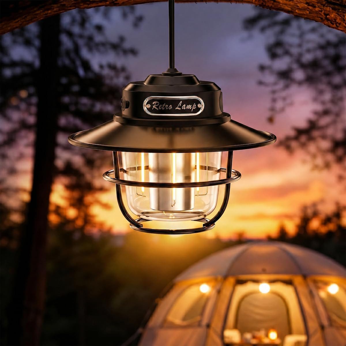 FELIXLEO LED Laterne Aufladbare Campinglampe Retro Zeltlampe LED