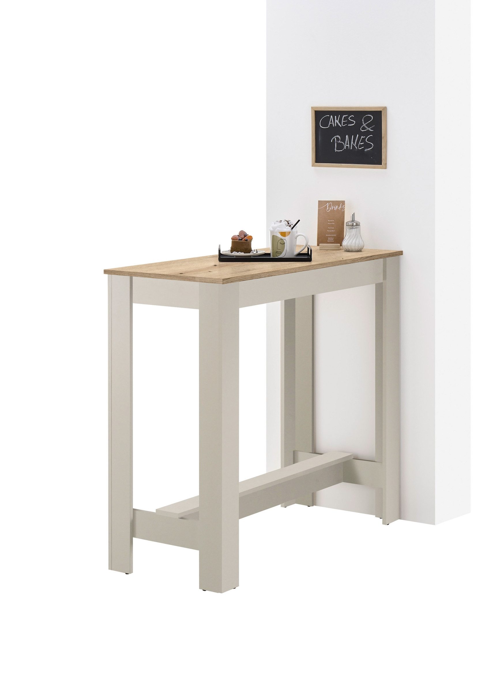PREISBRECHER Bartisch Modesto, in Evoke Eiche Dekor, kaschmir - 115x103x50c günstig online kaufen