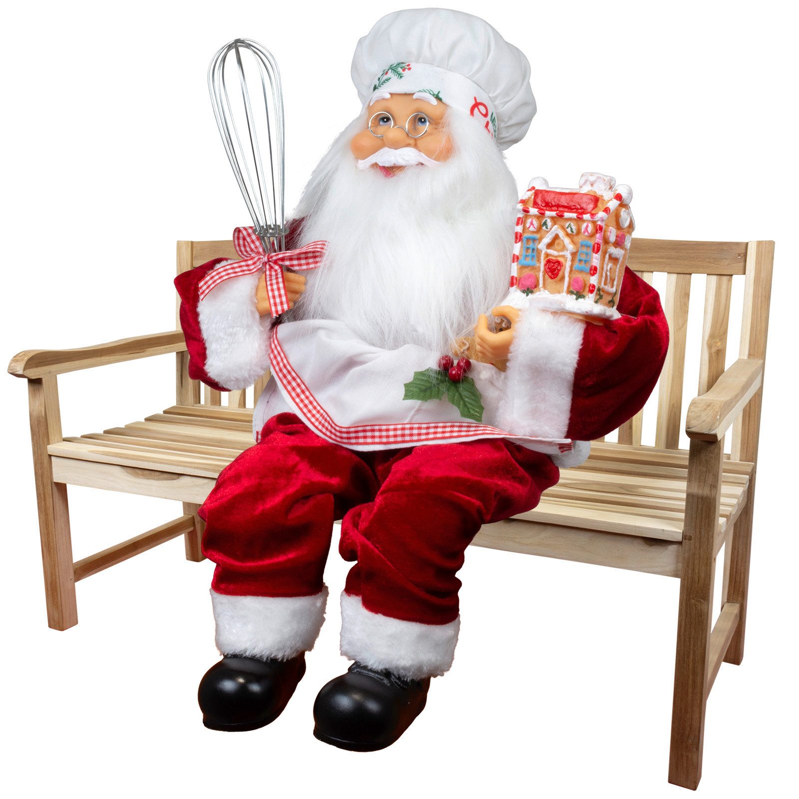 Weihnachtsmann sitzend 45cm - 6 Designs