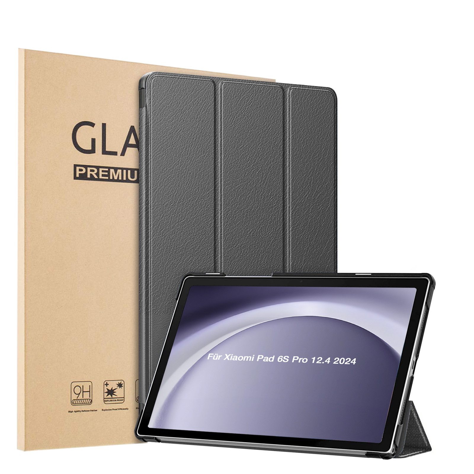 Tec-Expert Tablet-Hülle Tablet Cover Hülle für Xiaomi Pad 6S Pro 12,4 Zoll 2024 12.4 Zoll, 12.4, Schutzhülle Klapphülle Tasche Case