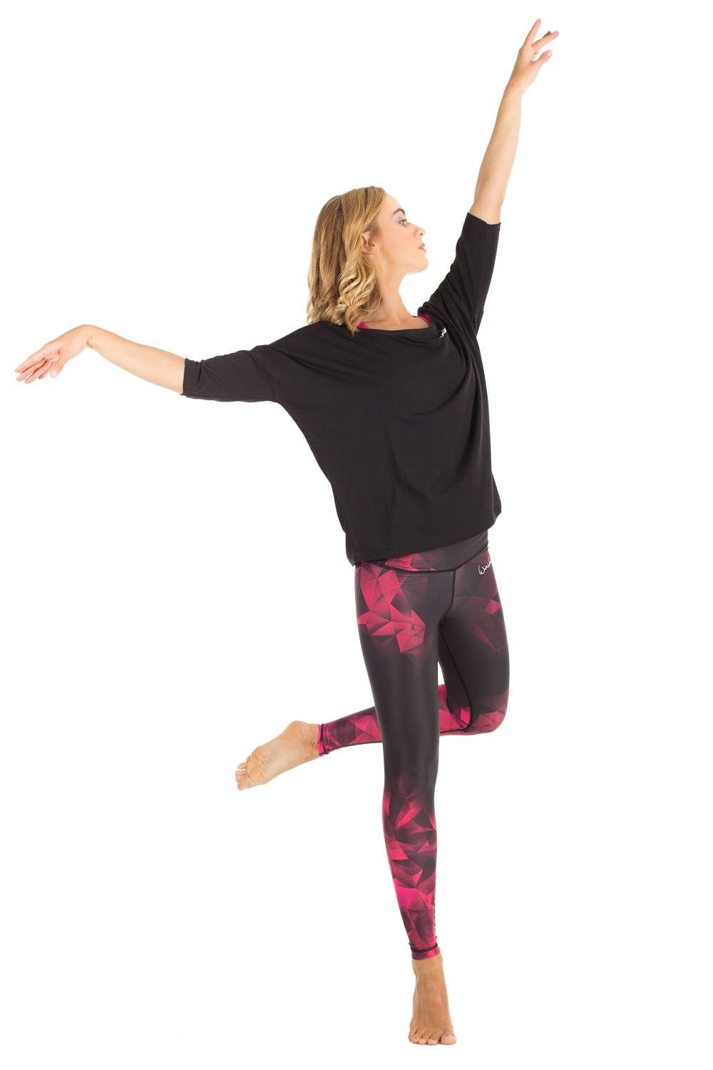 Winshape Leggings Functional Power High HWL102 Waist mit Bauch-Weg-Effekt Shape rubin