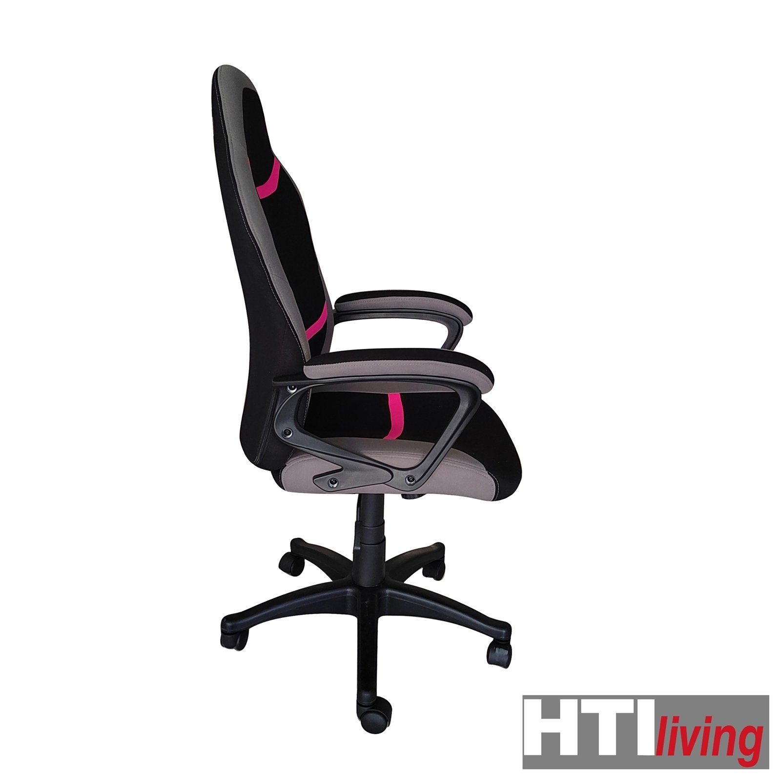 Drehstuhl Schreibtischstuhl HTI-Living (1 Armlehnen Pink Marcel mit St), höhenverstellbar Drehstuhl
