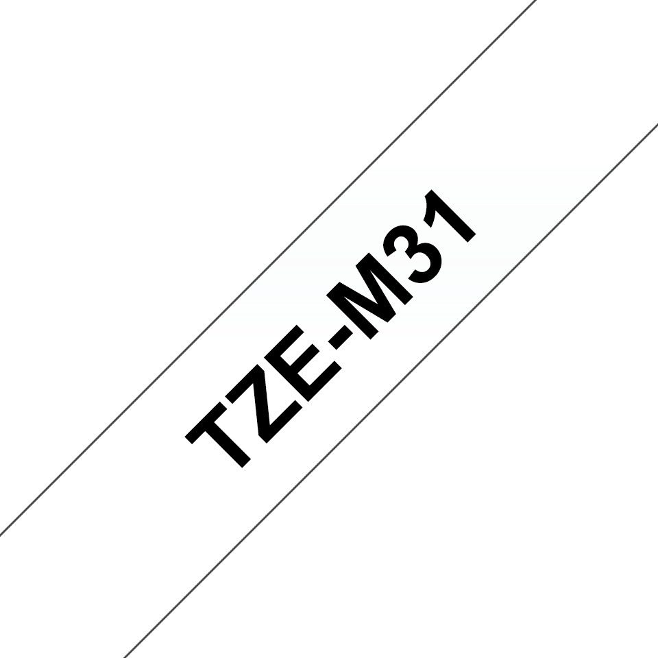 Brother Schriftband TZe-M31 (lam) Schwarz auf Gold 12mm x Tintenpatrone