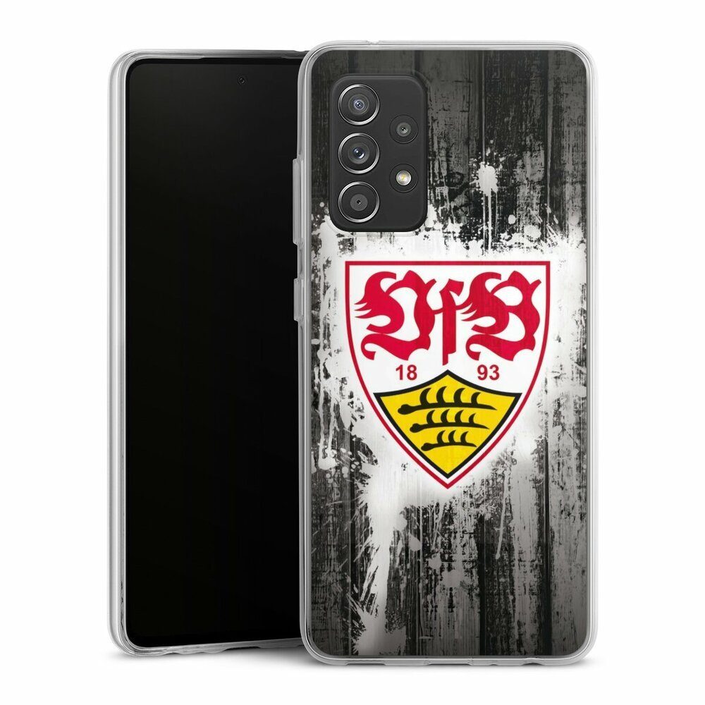 DeinDesign Handyhülle VfB Stuttgart Offizielles Lizenzprodukt VfB Stuttgart Splash, Samsung Galaxy A52s 5G Silikon Hülle Bumper Case Handy Schutzhülle