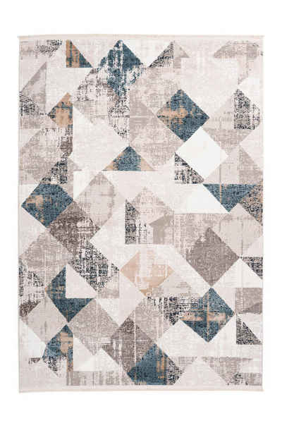 Teppich Kurzflorteppich Daimana 100 Grau 200 x 300 cm, Qiyano, rechteckig, Höhe: 12 mm