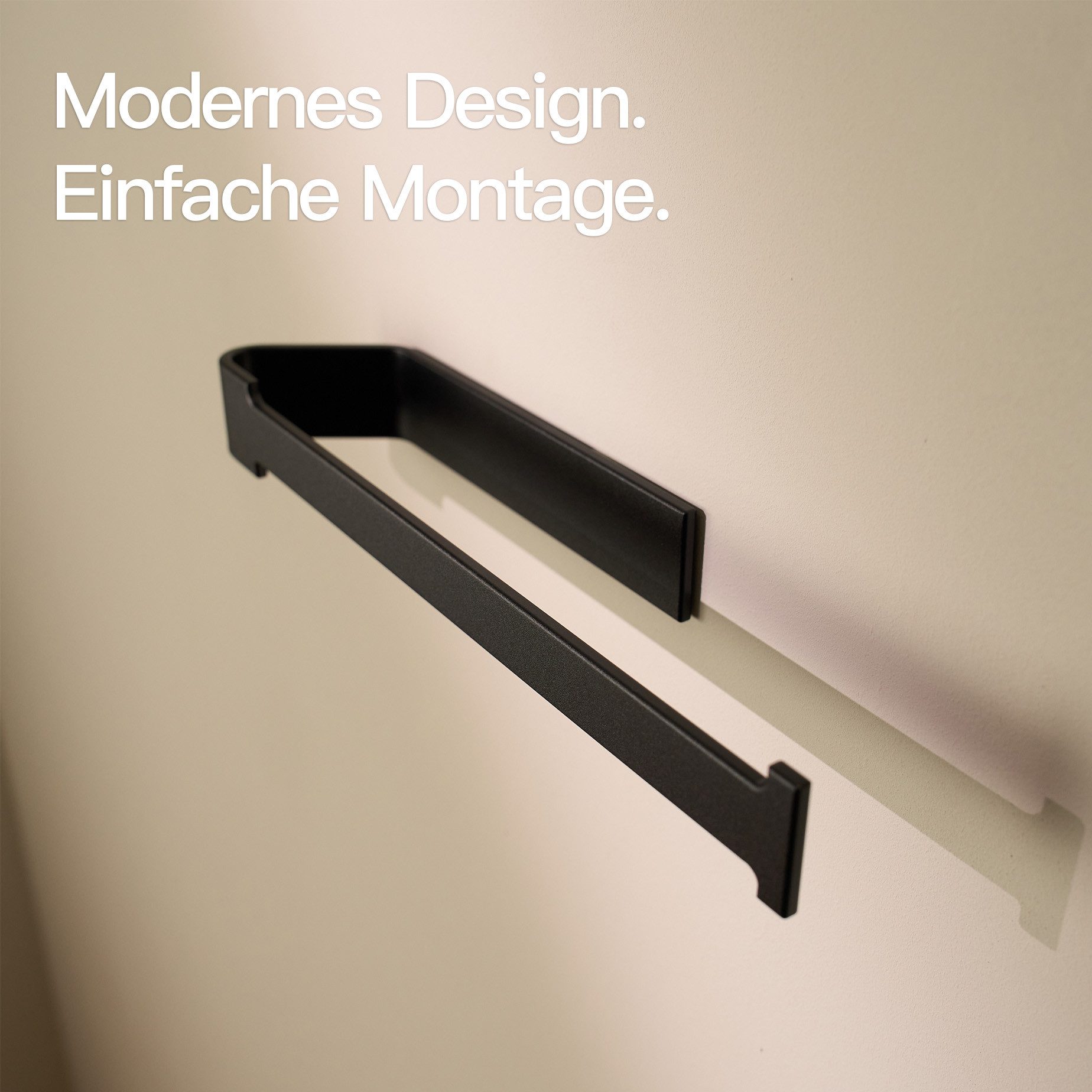 Designfabrik Hamburg Küchenrollenhalter DFHH KRH, Aluminium Vollmaterial, ohne Bohren, abrutschsicher