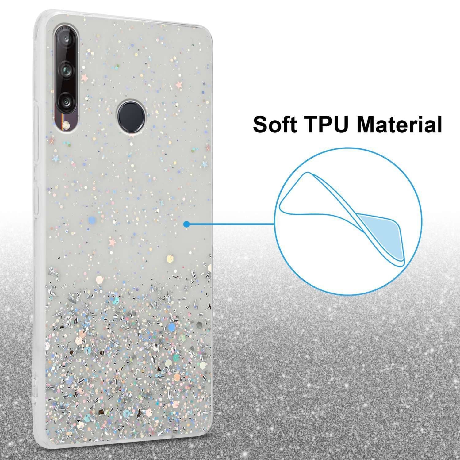 Cadorabo Handyhülle für Huawei P40 LITE E Hülle Huawei P40 LITE E, Flexible TPU Silikon Handy Schutzhülle - Hülle - mit Glitzer