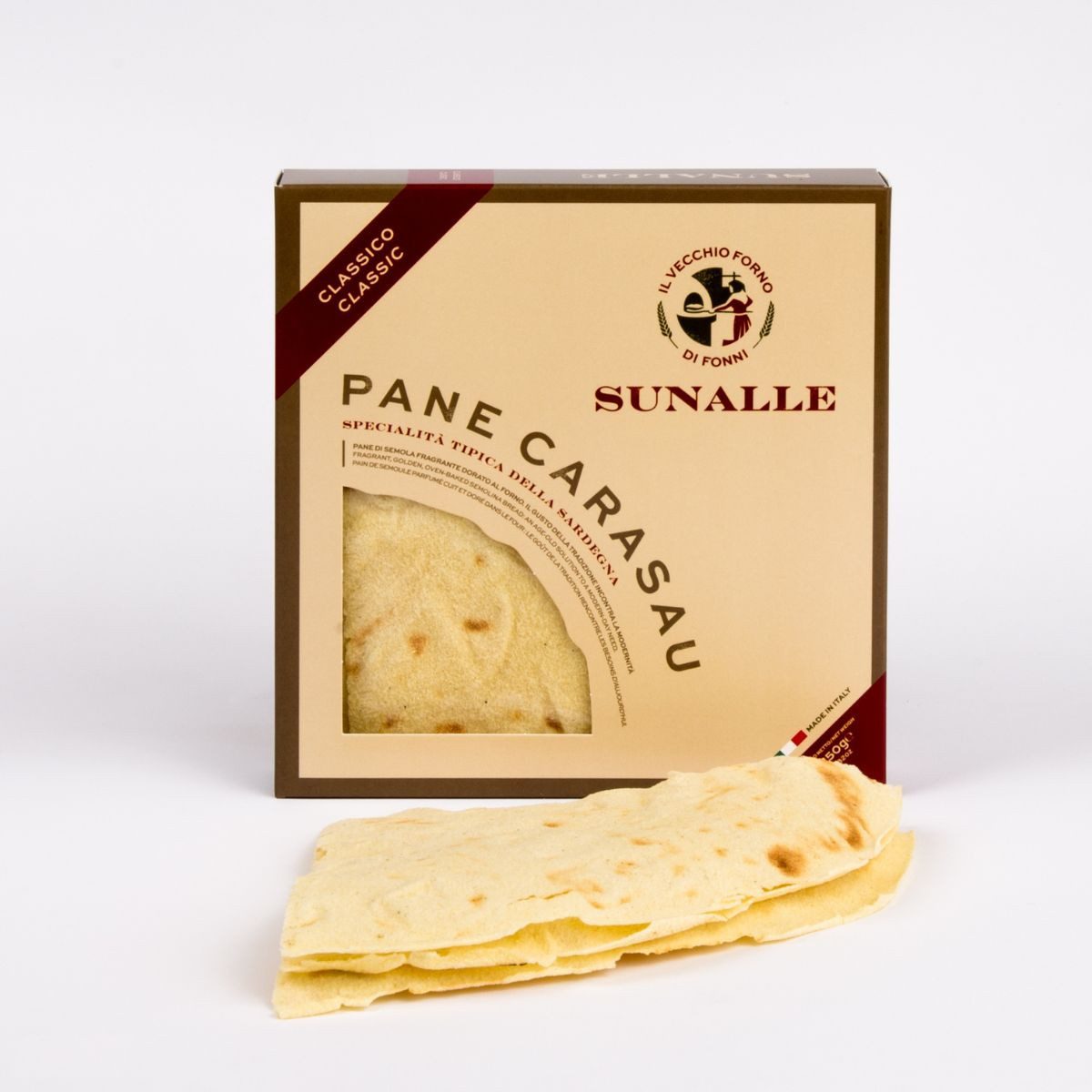 Sunalle Brot Sunalle Pane Carasau Classico traditionelles Brot aus Sardinien 250g, 250 g