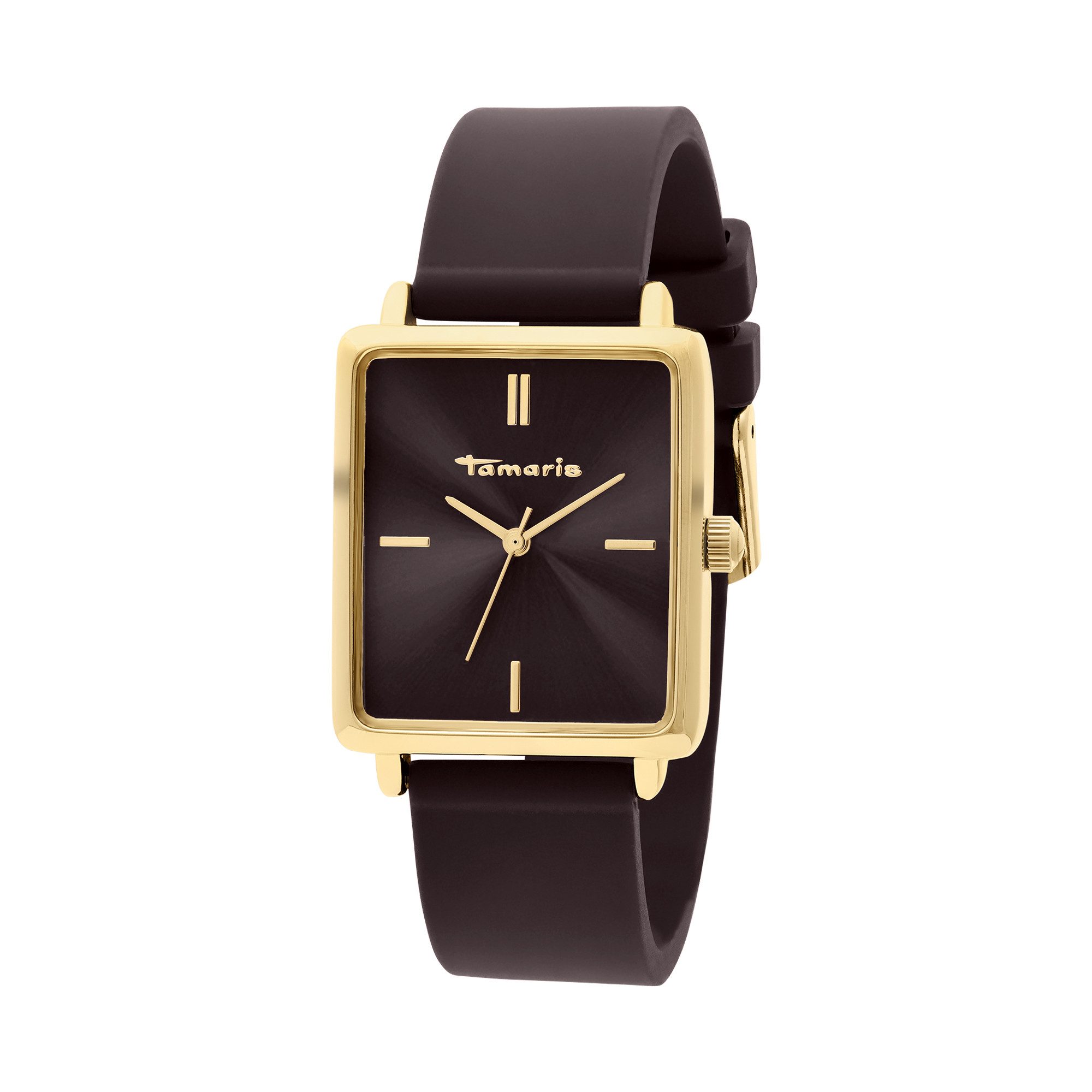 Tamaris Quarzuhr TT-0219-PQ, Armbanduhr, Damenuhr, Silikonarmband, analog