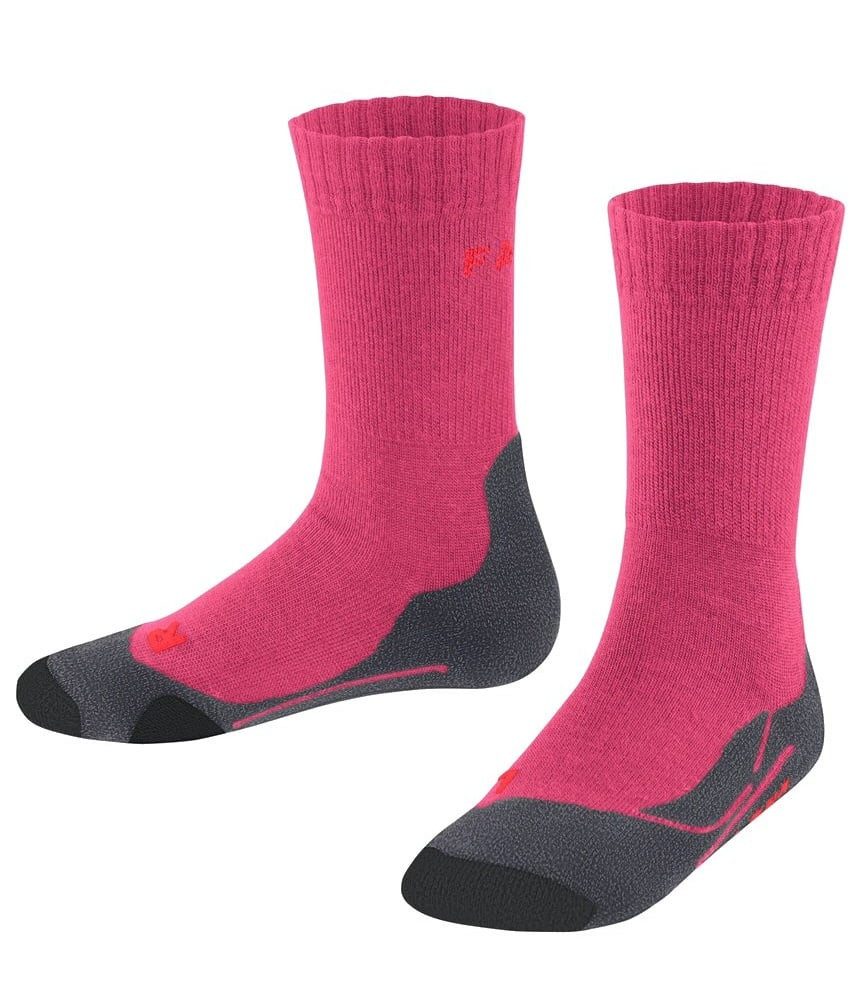 FALKE Wandersocken TK2 (Merinowoll-Mix, mittelstarke Polsterung) rose Kinder - 1 Paar