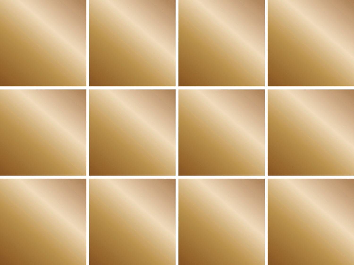 queence Плиткаaufkleber Metallic Look (Set, 12 St), Stickerfliesen, selbstklebend, Sticker, 12er Set