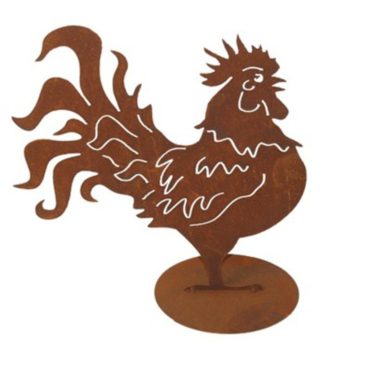 Gartenfigur 440s Rost-Gockel GALLO ca. 50 cm H
