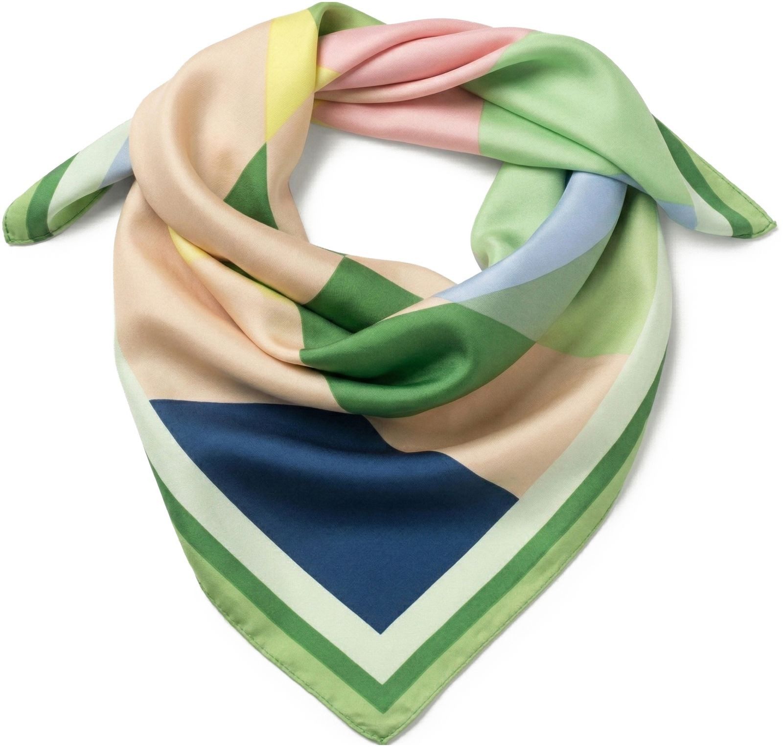 styleBREAKER Modetuch Geometrisches Nickituch im Colour Blocking Design, (1-St)