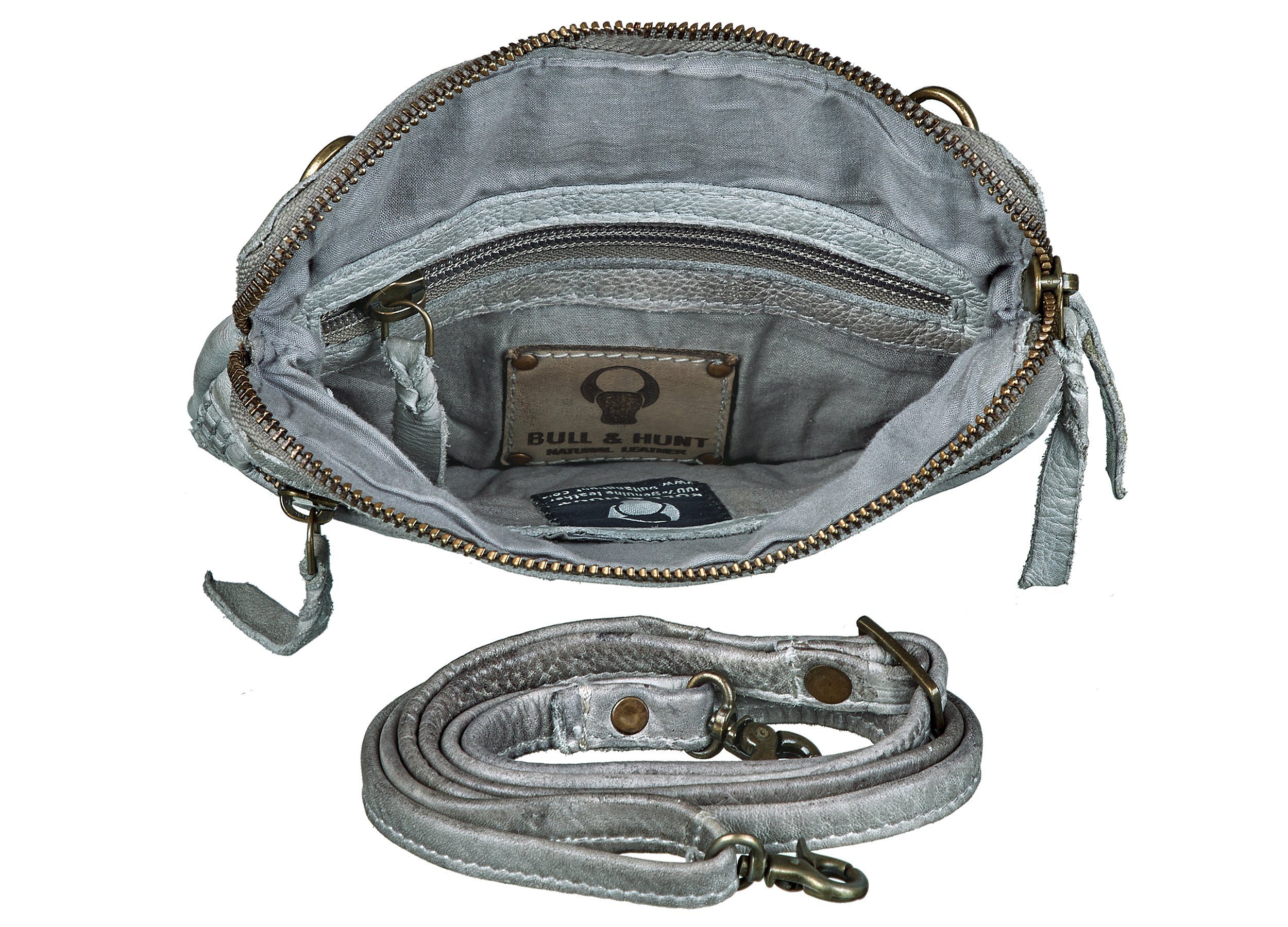 Hunt minibag, Mini & braided Bull grey Bag geflochten