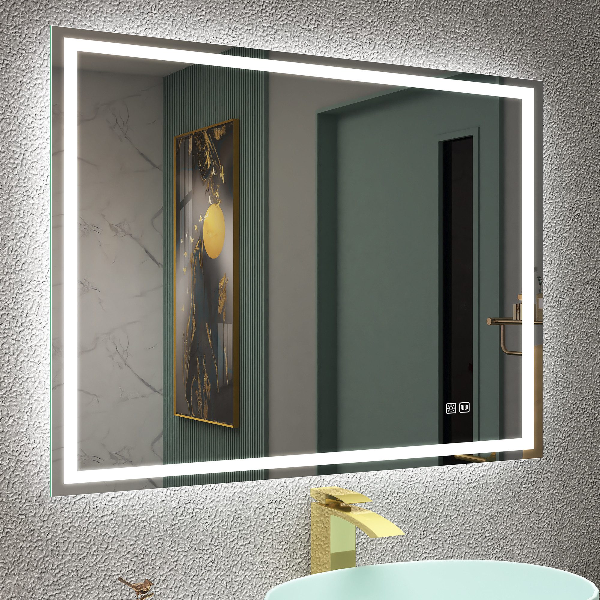 STARLEAD Badspiegel LED-Hartglas-Spiegel Dimmbar, 3 Farbtemperaturen günstig online kaufen