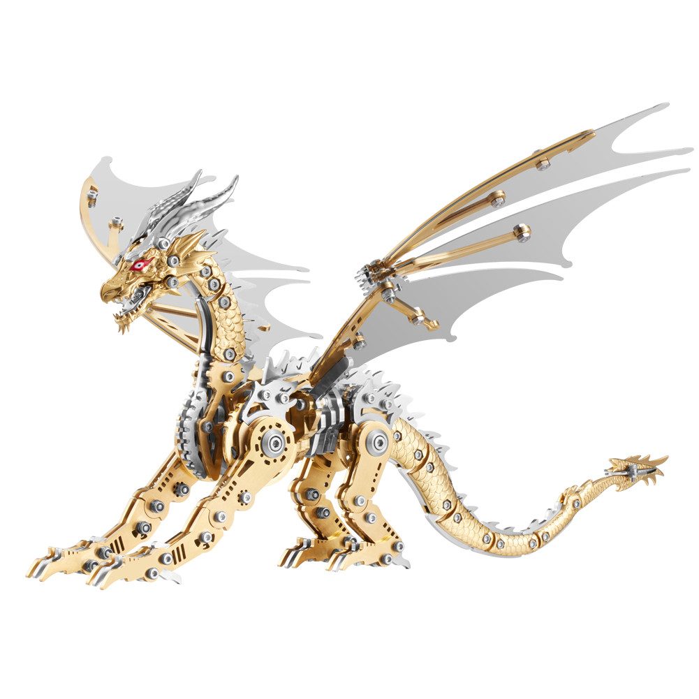 FANNOU 3D-Puzzle, 313 Puzzleteile, 3D Metallbausatz Mechanischer Drache – Geschenk & Sammlerstück