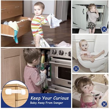 Henreal Kindersicherung 10 Stück Kindersicherungen für Schrank- und Schubladentüren, Schränke