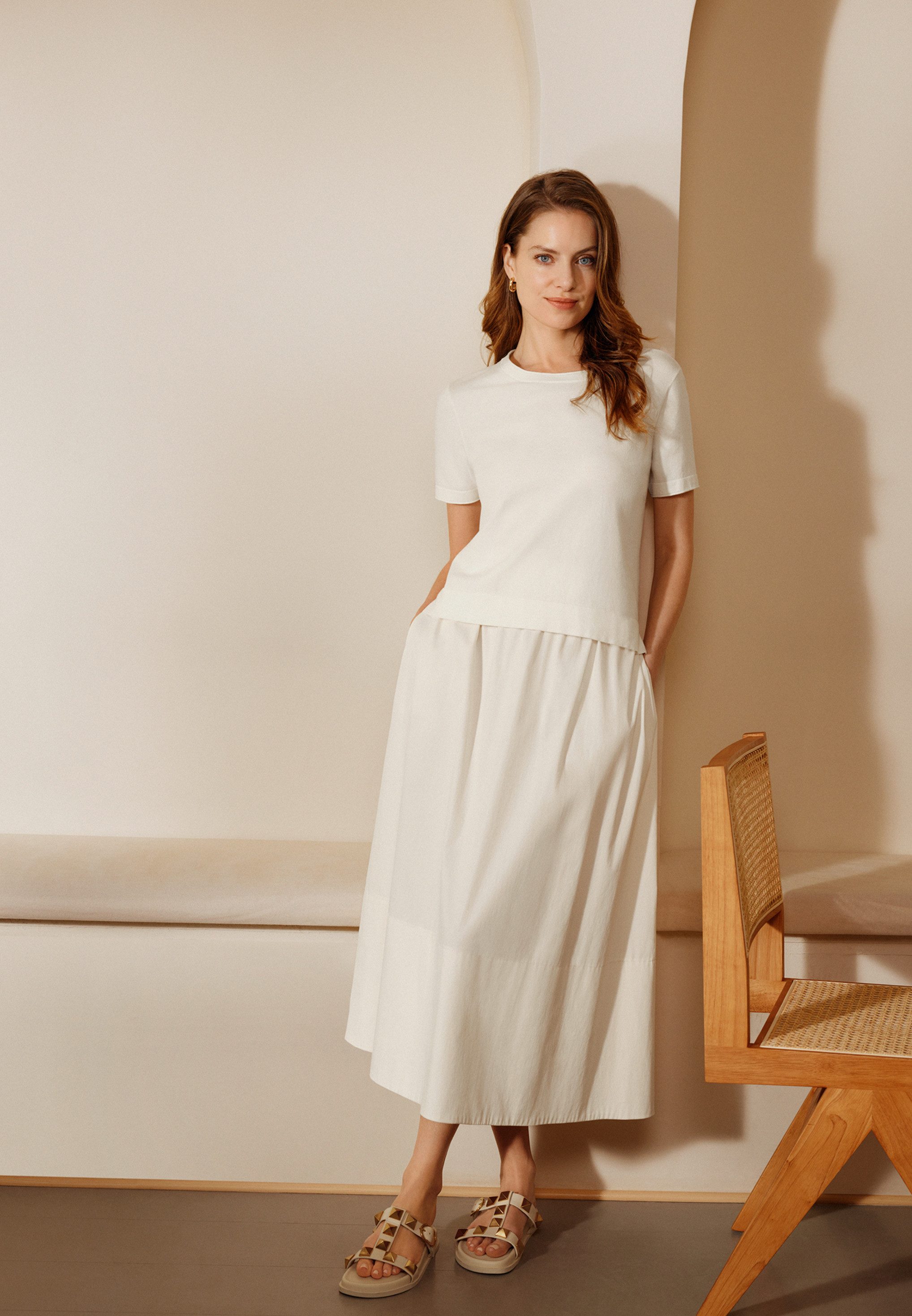 Vera Mont Kurzarmshirt Damen mit Rundhalsausschnitt (1-tlg) Struktur