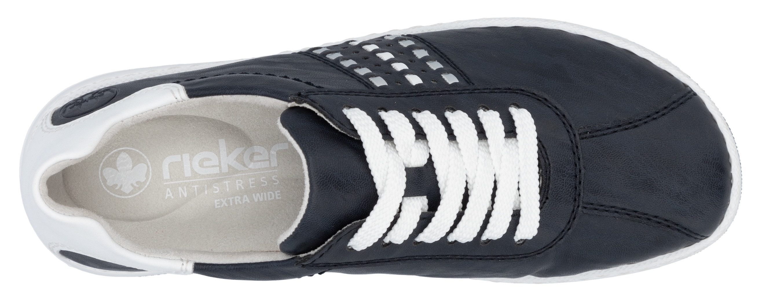 Rieker Sneaker, Halbschuh, Freizeitschuh, Schnürschuh mit gepolstertem Schaftrand