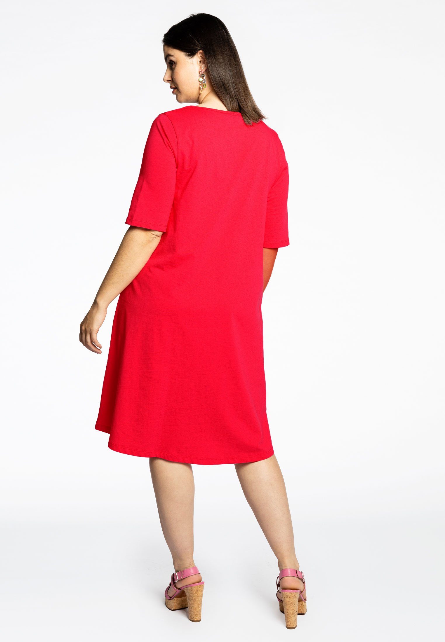 YOEK A-Linien-Kleid Damen Kleid Große Größen Bio-Baumwolle