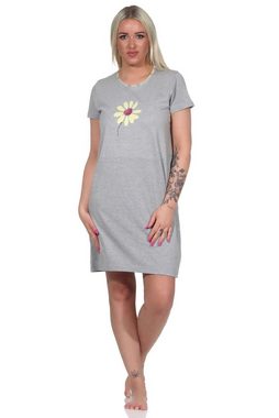 Normann Nachthemd Wunderschönes Damen Kurz-Nachthemd mit Blumen-Motiv - 112 10 733