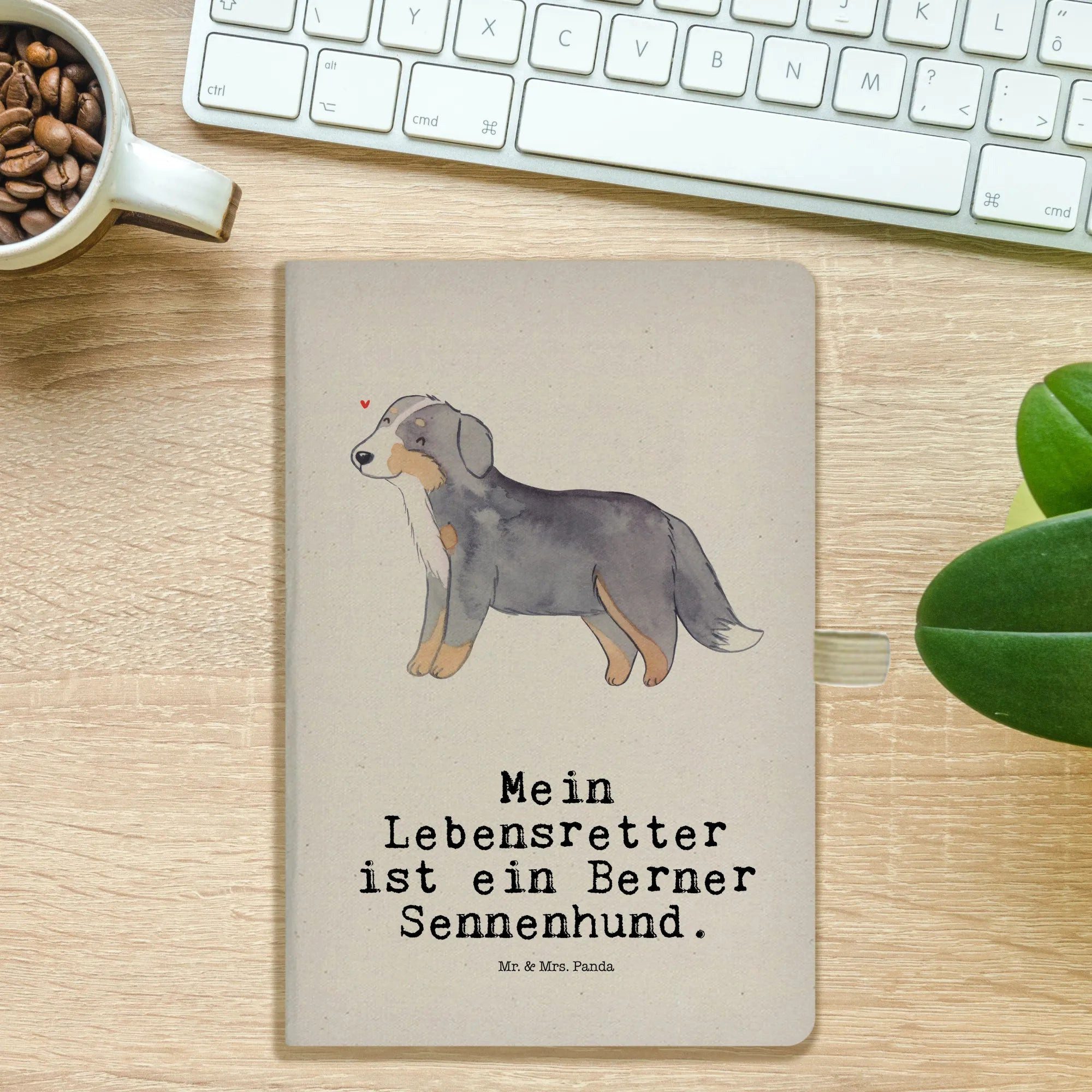 Thumbnail - Mr. & Mrs. Panda Notizbuch Berner Sennenhund Lebensretter - Transparent - Geschenk, Tierfreund, Mr. & Mrs. Panda, Kreati...