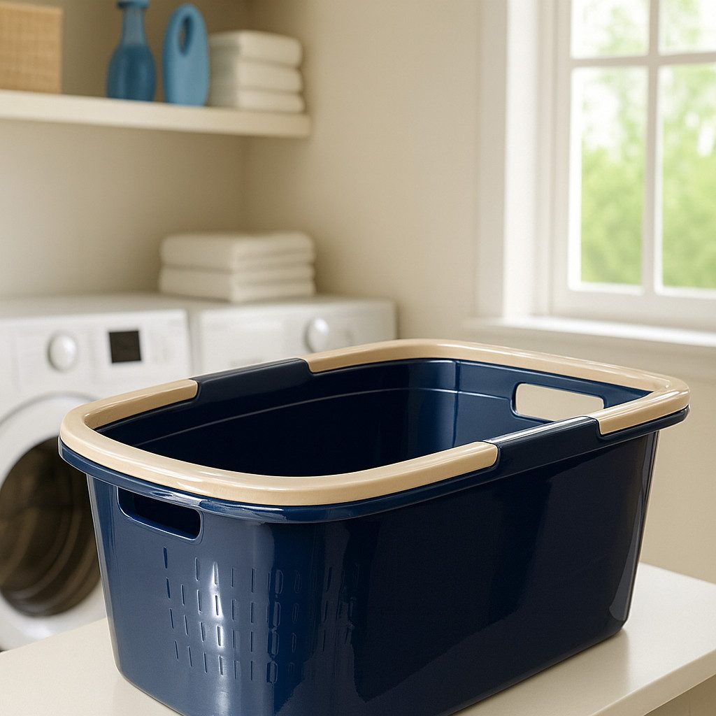 Ebaxx Wäschekorb 32 Liter Henkel Wäschewanne Bügel Korb Plastik Griffen Kunststoff