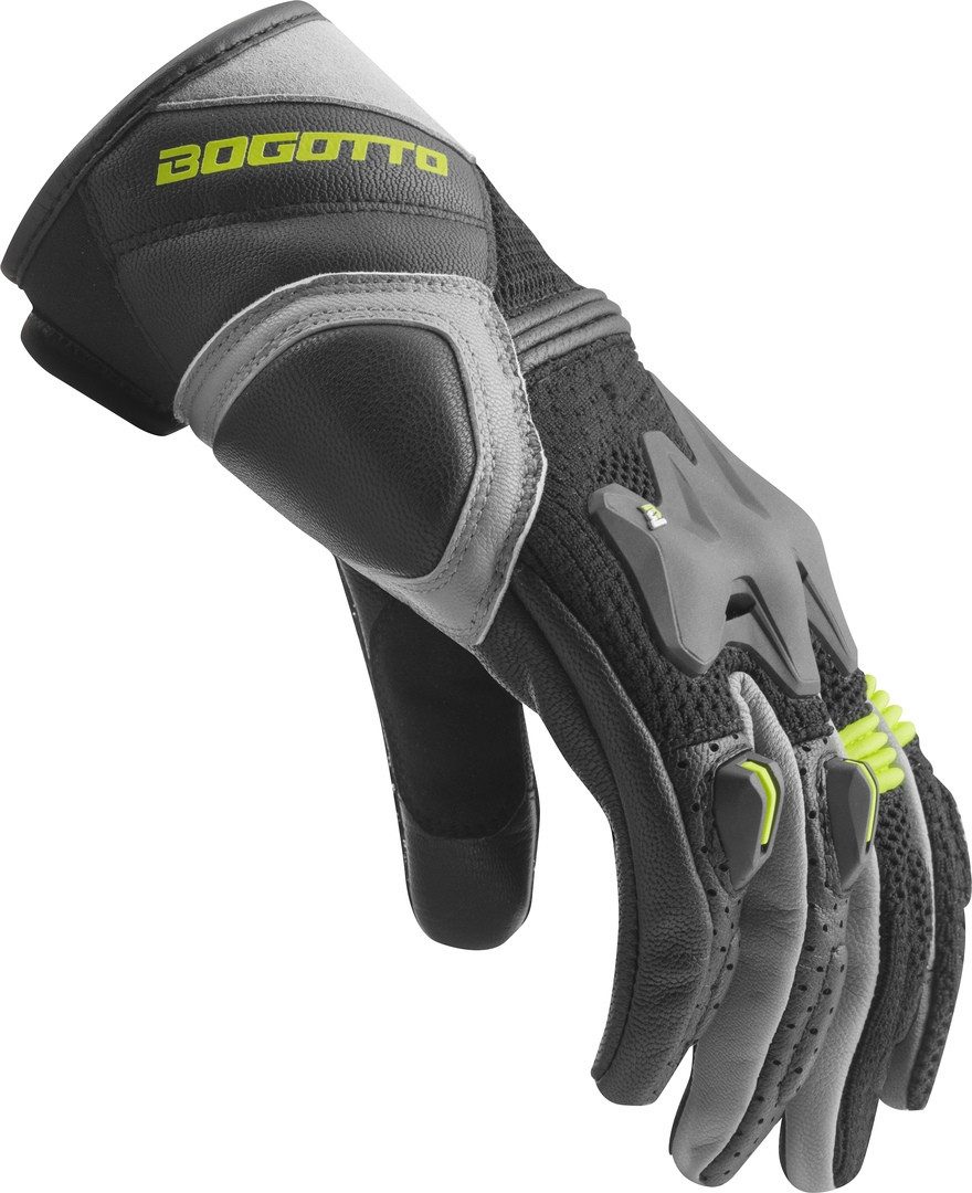 Bogotto Motorradhandschuhe Xatran perforierte Motorrad Handschuhe Atmungsaktiv protektoren – Bild 4 von 4
