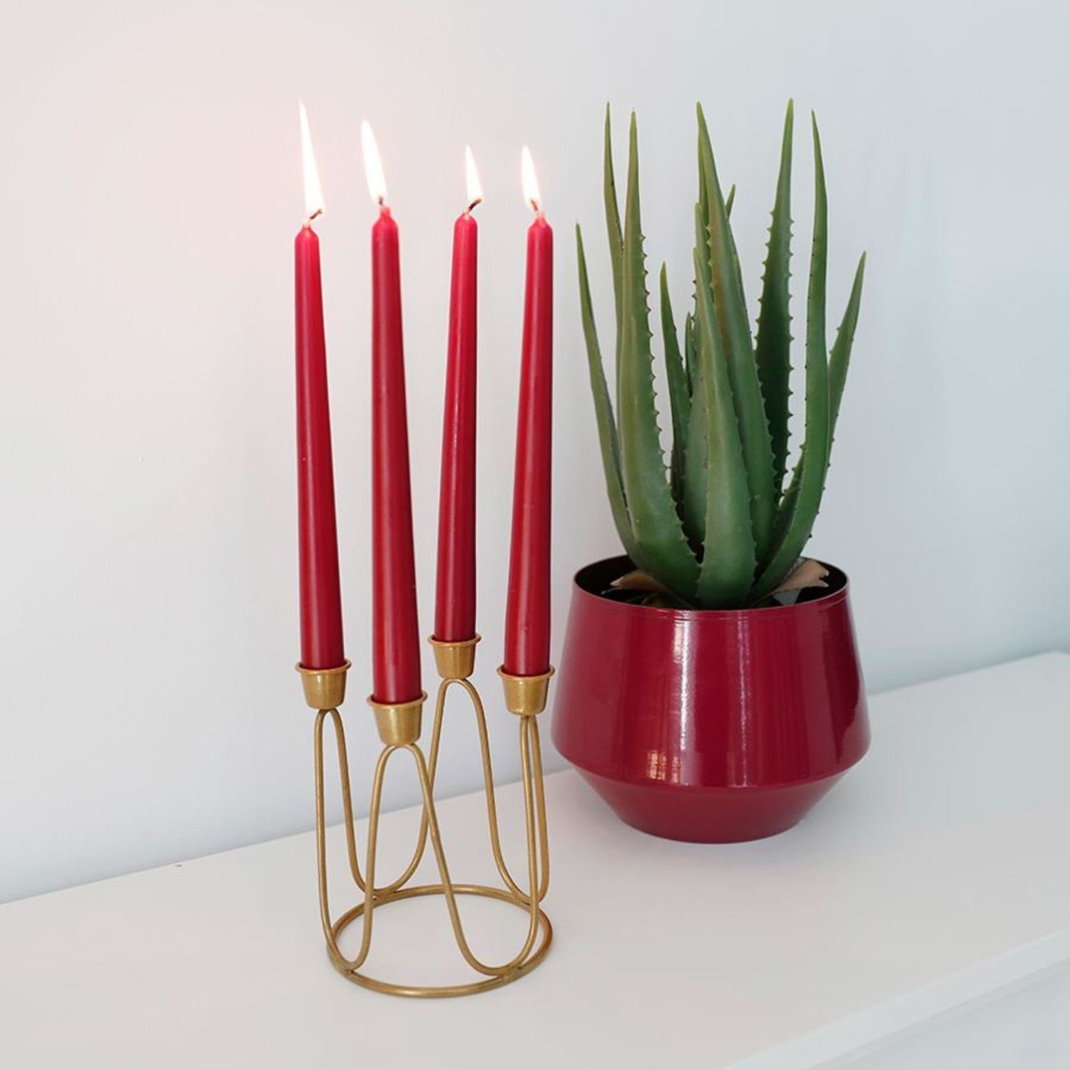 gold Kerzenleuchter Tischleuchter Kerzenständer BURI Kerzenständer Kerzenhalter 12x15,5cm
