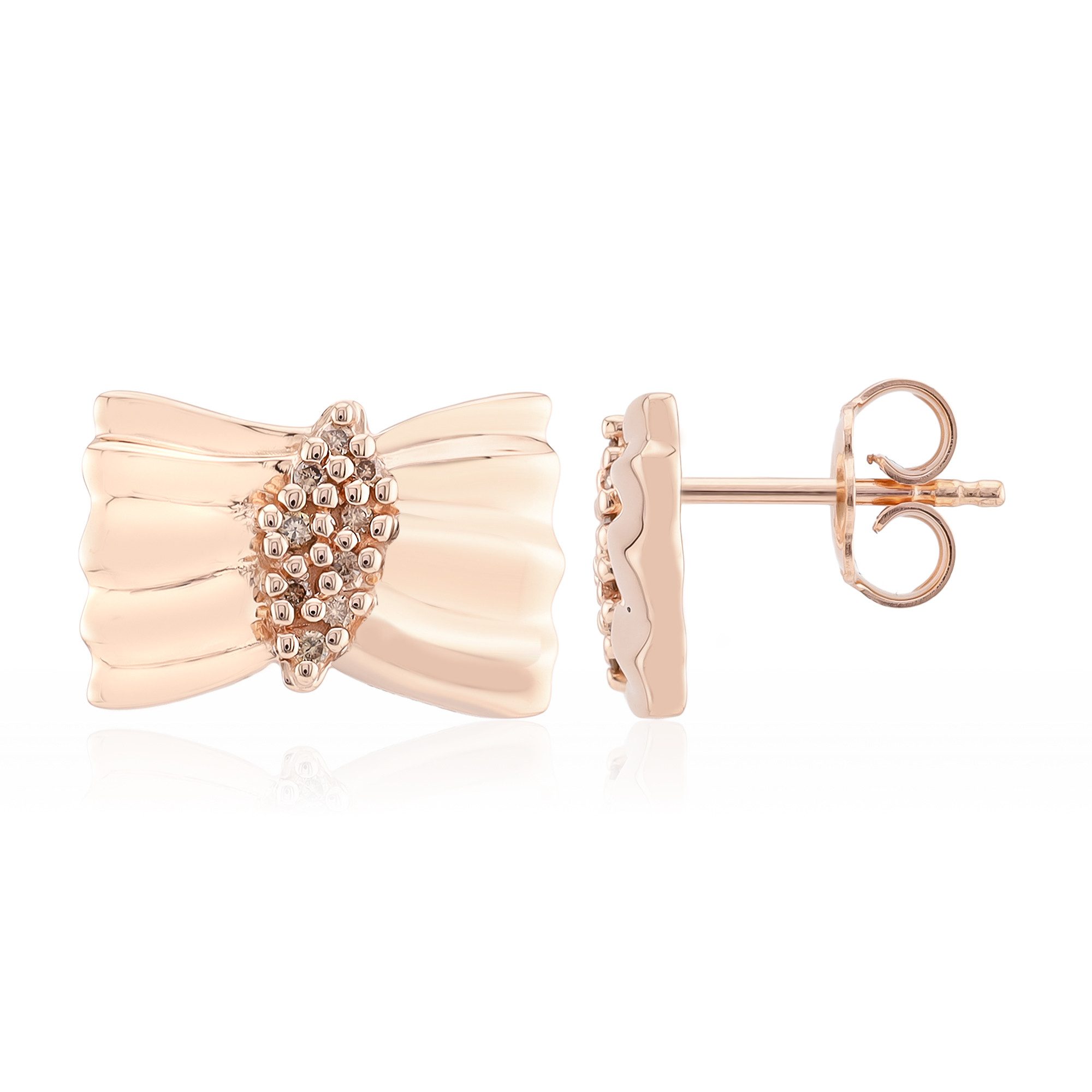 Ohrring-Set Cavill 0,097 ct Argyle Rose Diamant Ohrringe, roségold 925 Silber